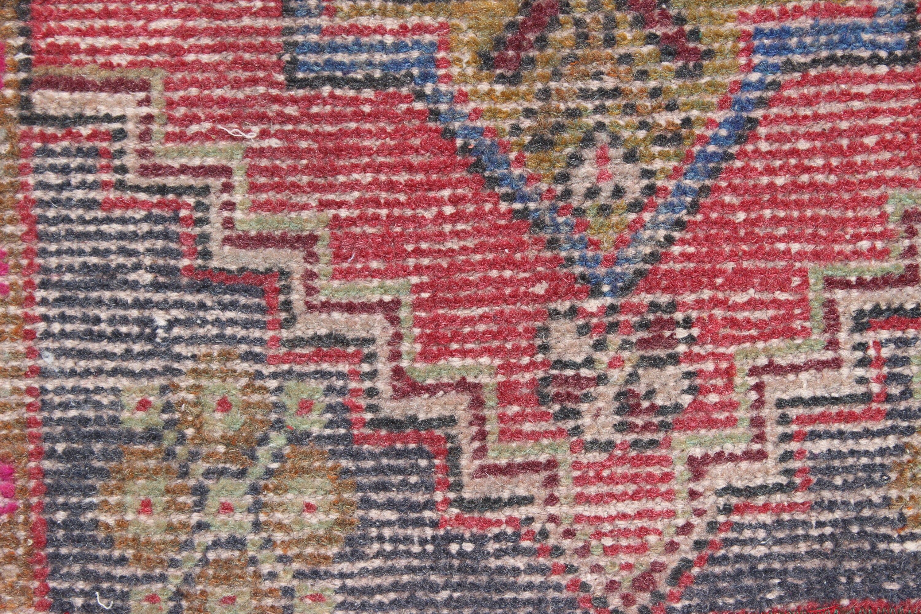 Cool Rugs, Turkey Rug, 1.5x2.9 ft Small Rug, Red Floor Rugs, Bedroom Rugs, Turkish Rug, Vintage Rugs, Small Vintage Rugs, Oriental Rug