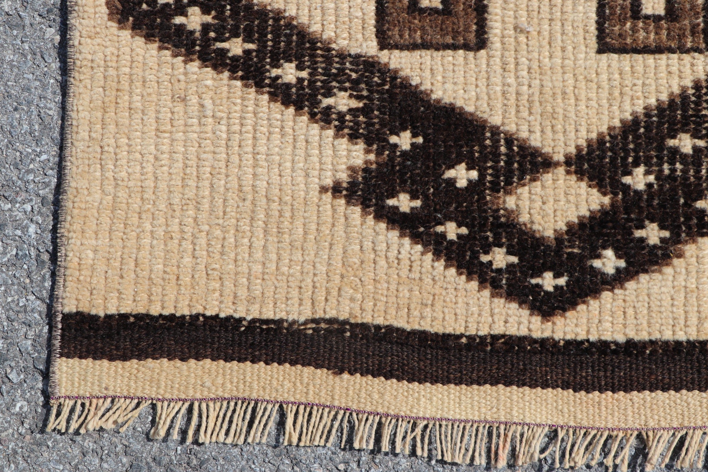 Oriental Rug, Hand Woven Rugs, Moroccan Rug, Corridor Rug, Hallway Rug, Vintage Rugs, 2.5x13.4 ft Runner Rug, Turkish Rug, White Wool Rug
