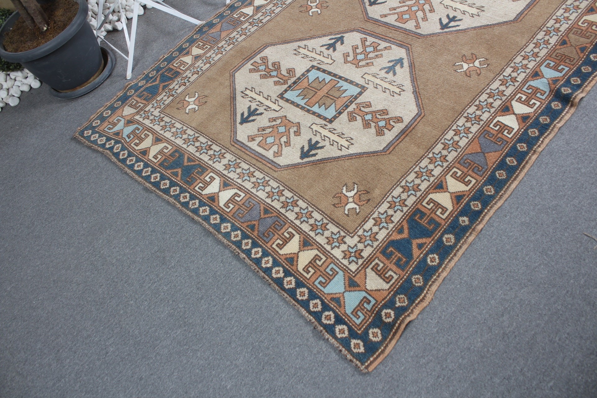 Kitchen Rug, 5x7.3 ft Area Rugs, Anatolian Rug, Vintage Rug, Turkish Rugs, Moroccan Rug, Boho Area Rug Rugs, Brown Cool Rugs, Bedroom Rug