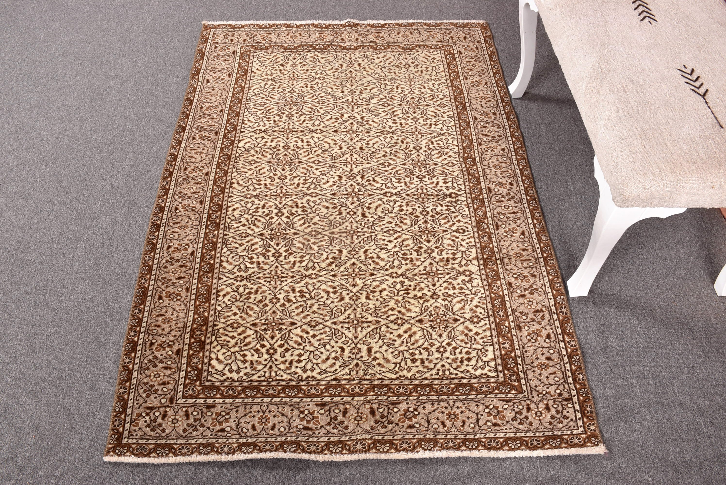 Bej Anadolu Halıları, Dekoratif Halılar, 3.6x5.5 ft Accent Halı, Türk Halıları, Modern Halılar, Vintage Halılar, Çocuk Halıları