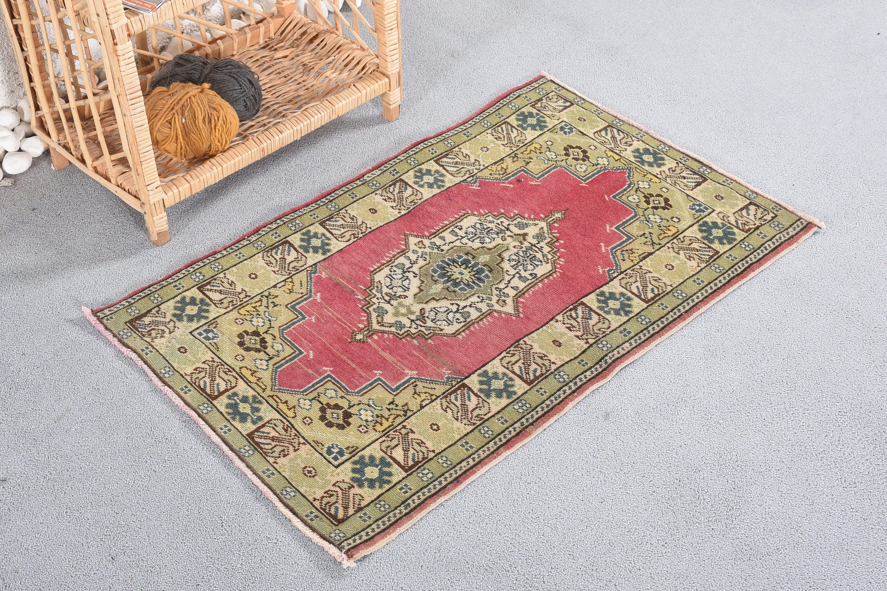 Kitchen Rugs, Vintage Rugs, Custom Rugs, Antique Rug, Green Oriental Rugs, 1.9x3 ft Small Rug, Turkish Rug, Wall Hanging Rug, Anatolian Rug