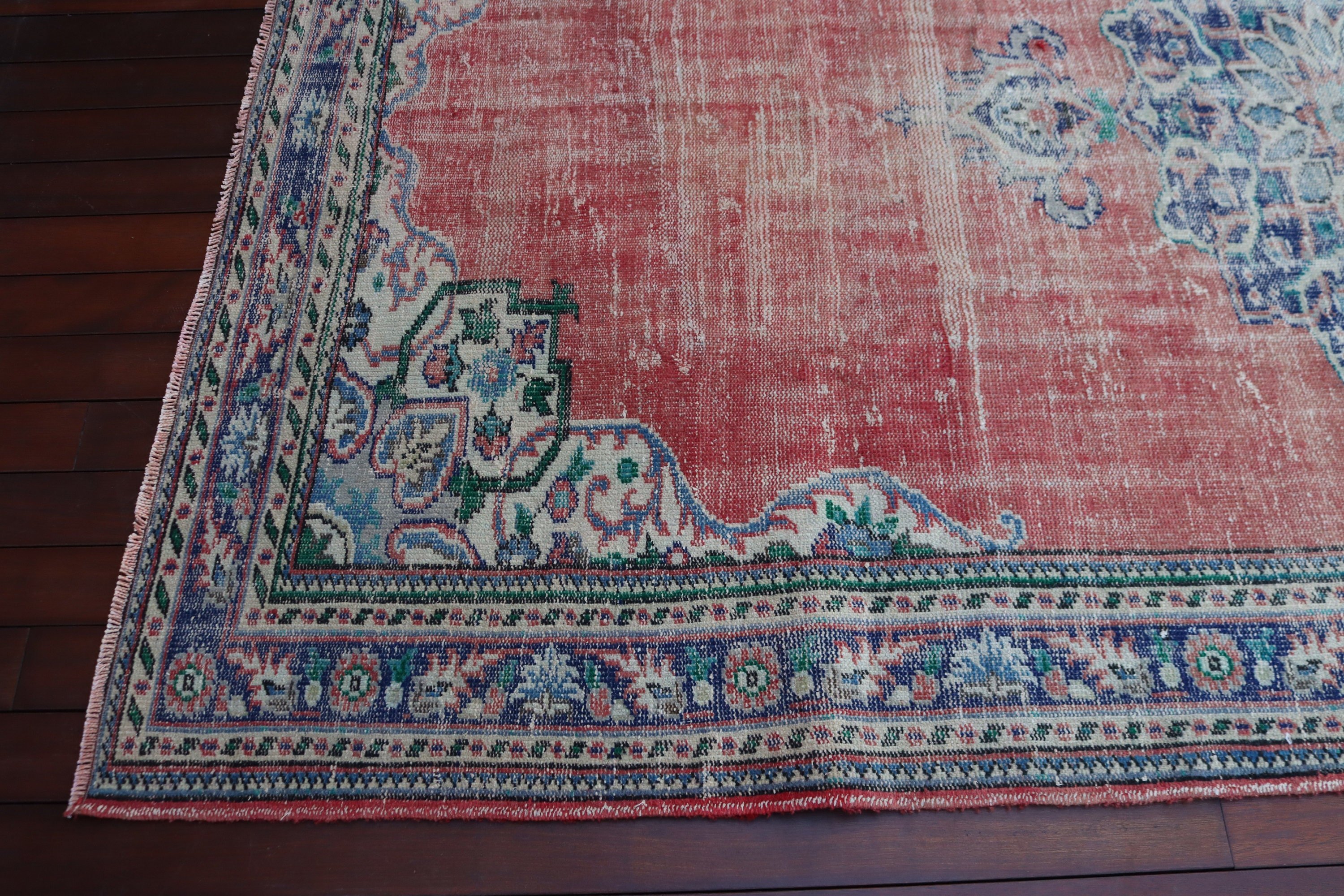 Red Oriental Rug, Turkey Rug, Anatolian Rug, Turkish Rug, Kitchen Rug, 6.2x10 ft Large Rugs, Living Room Rugs, Salon Rug, Vintage Rug