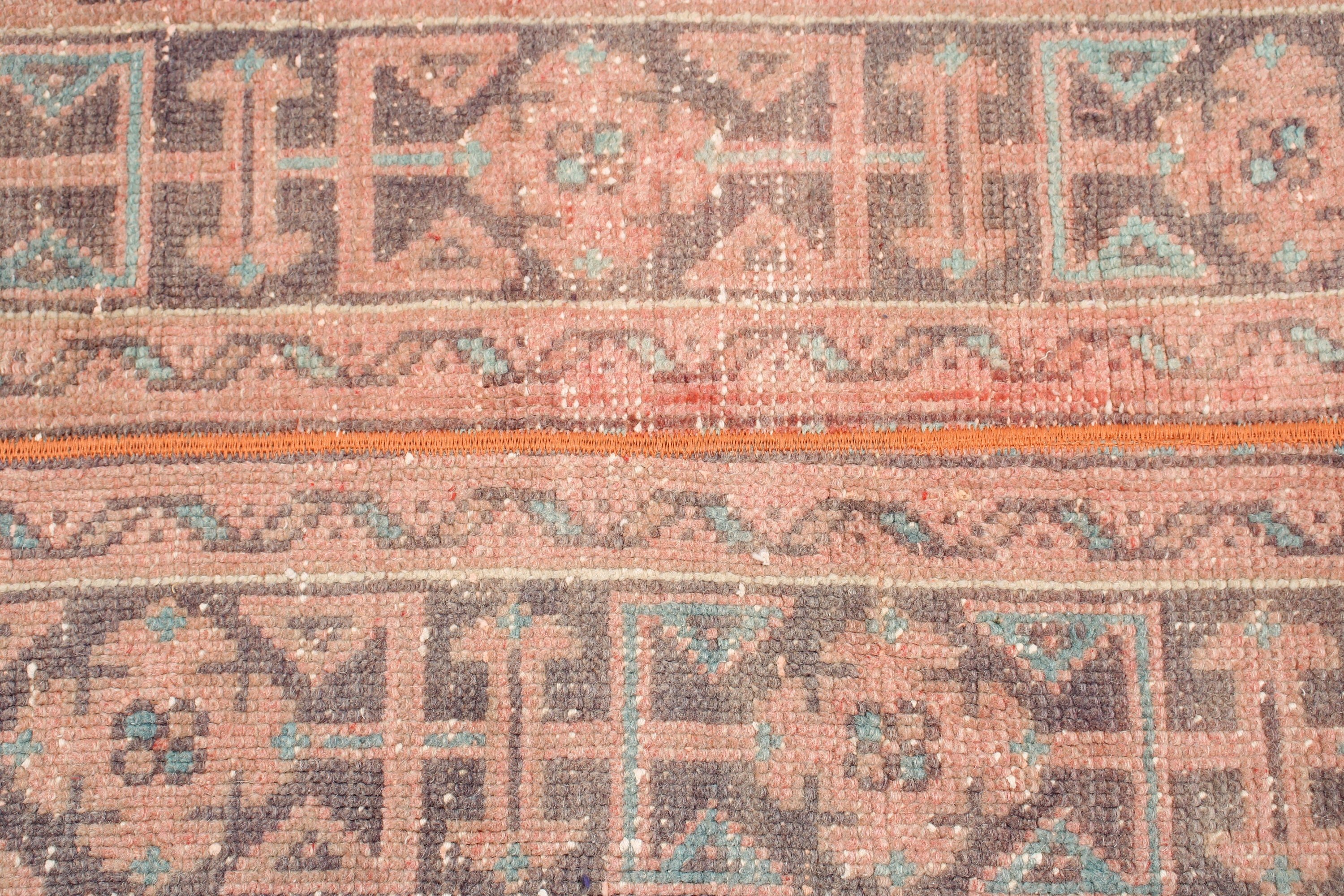 Oushak Halı, Banyo Halısı, Küçük Boho Halısı, 1,9x3,1 ft Küçük Halılar, Vintage Halı, Anadolu Halıları, Organik Halı, Türk Halısı, Turuncu Soğuk Halı