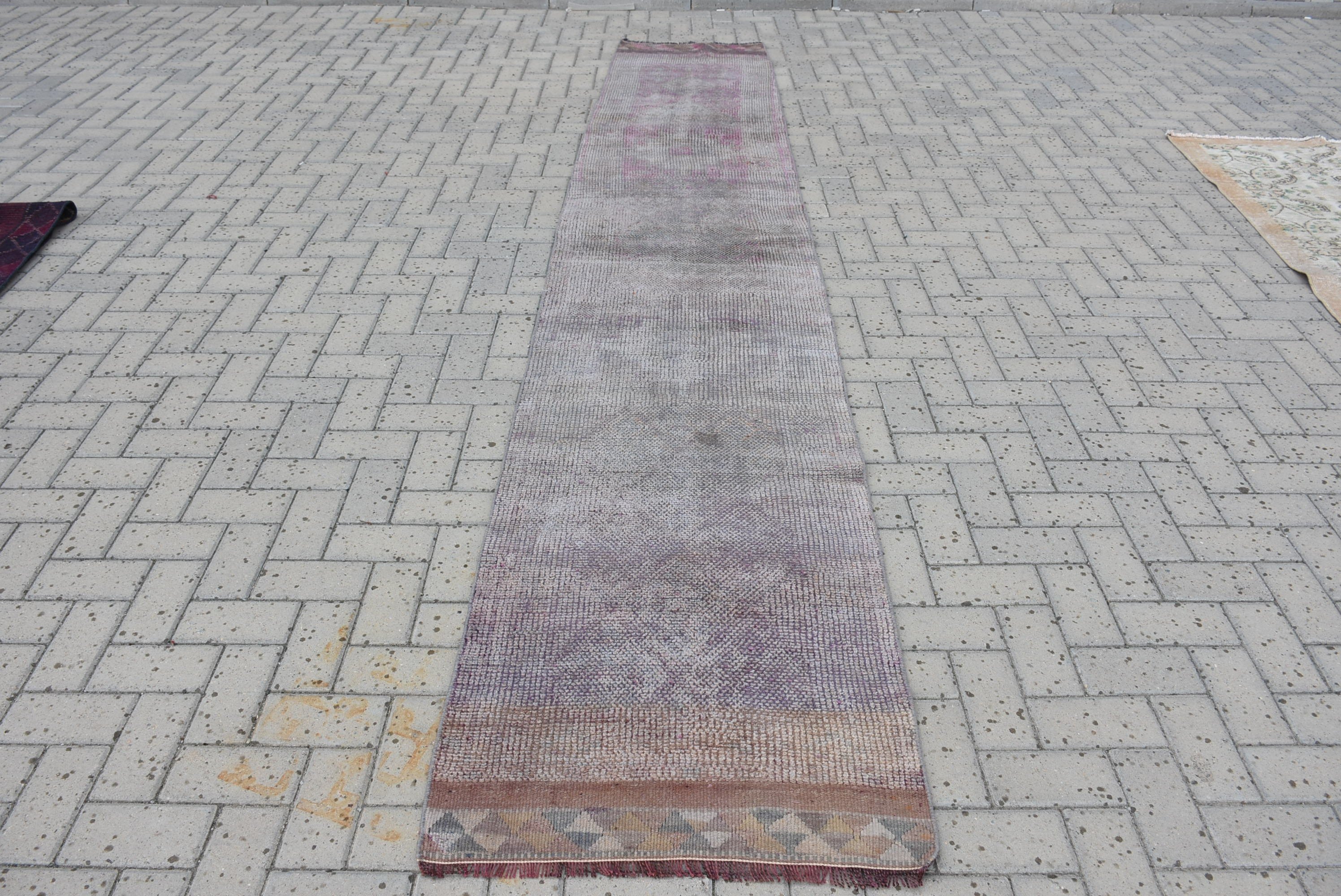 Oriental Rug, Rugs for Corridor, Hallway Rugs, Anatolian Rug, Art Rug, 2.4x13.1 ft Runner Rug, Vintage Rug, Beige Kitchen Rug, Turkish Rug