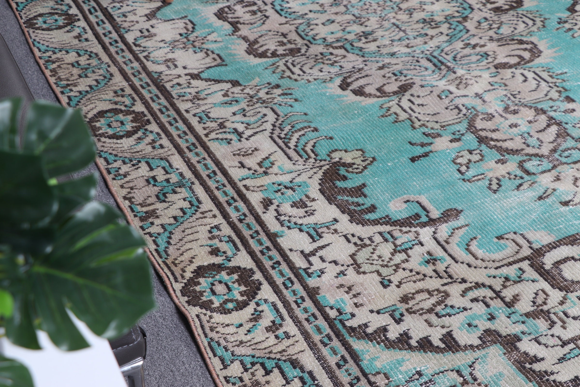 Vintage Rugs, Green Home Decor Rugs, Turkish Rug, Living Room Rug, Bedroom Rugs, Rugs for Dining Room, Cool Rug, 5.6x9.1 ft Large Rugs