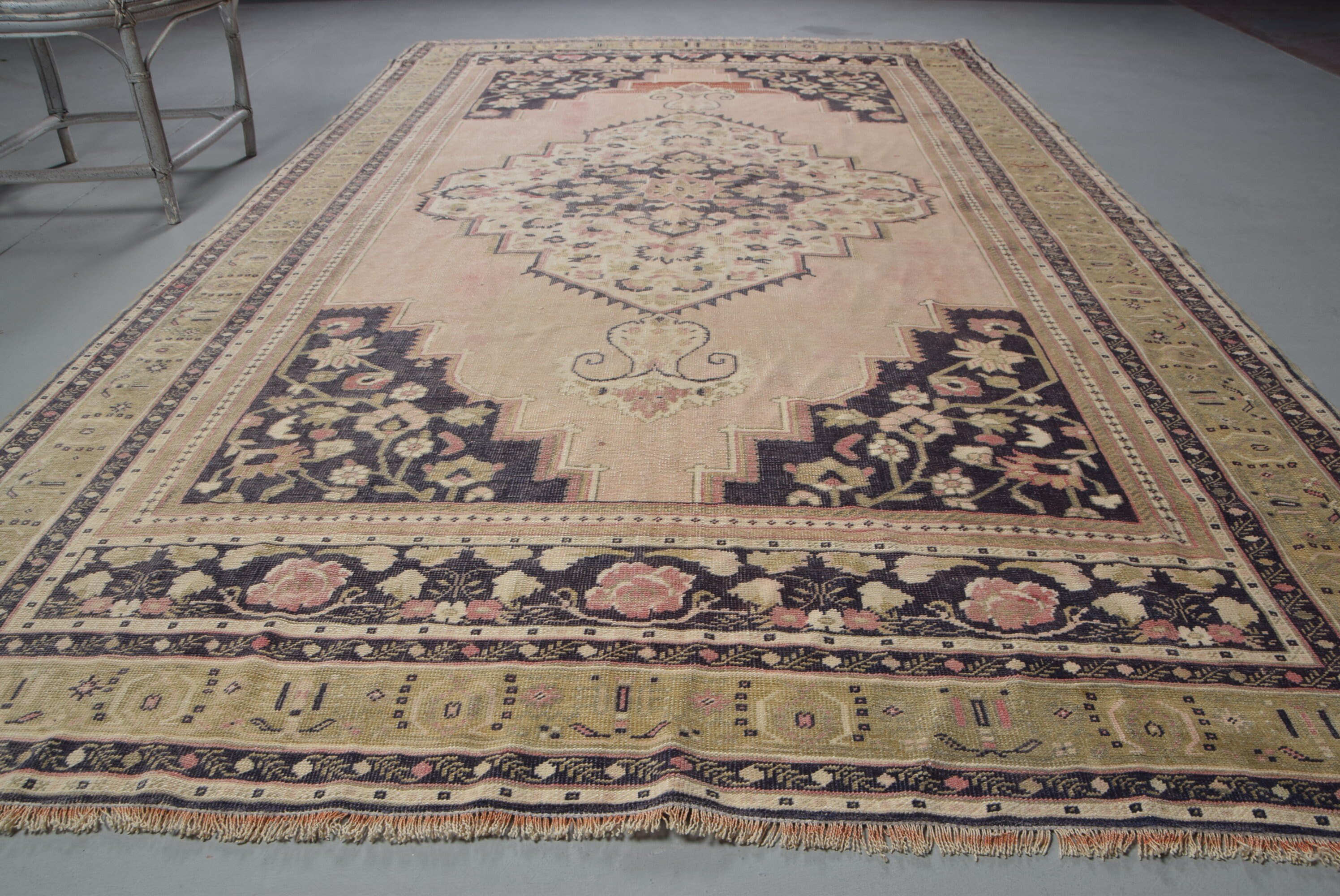 Bej Anadolu Halı, Oturma odası Halı, 197x330 cm Büyük Halı, Oturma odası Halı, Nostaljik Halı, Salon Halı, Anadolu Halı, Salon Halı