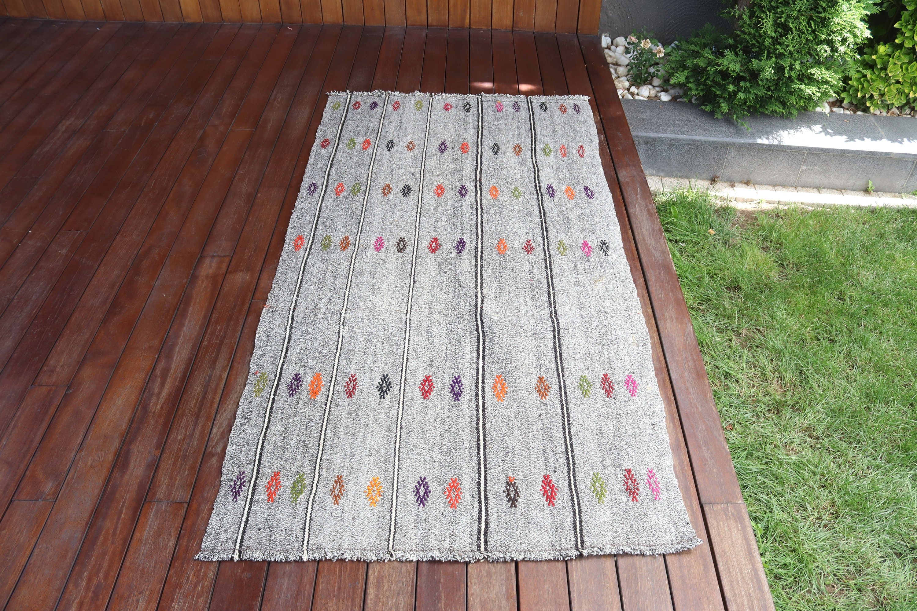 Siyah Mutfak Halısı, Vintage Halı, 3,1x6,1 ft Vurgulu Halı, Egzotik Halı, Türk Halısı, Nötr Halı, Giriş Halıları, Boho Vurgulu Halı