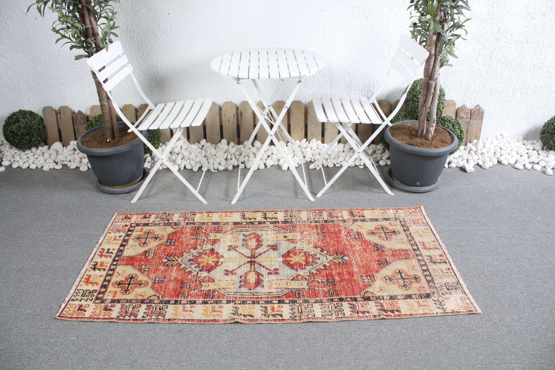 Cute Rugs, Kitchen Rugs, 2.6x5.4 ft Small Rug, Turkish Rugs, Cool Rug, Bathroom Rugs, Red Anatolian Rug, Rugs for Door Mat, Vintage Rug