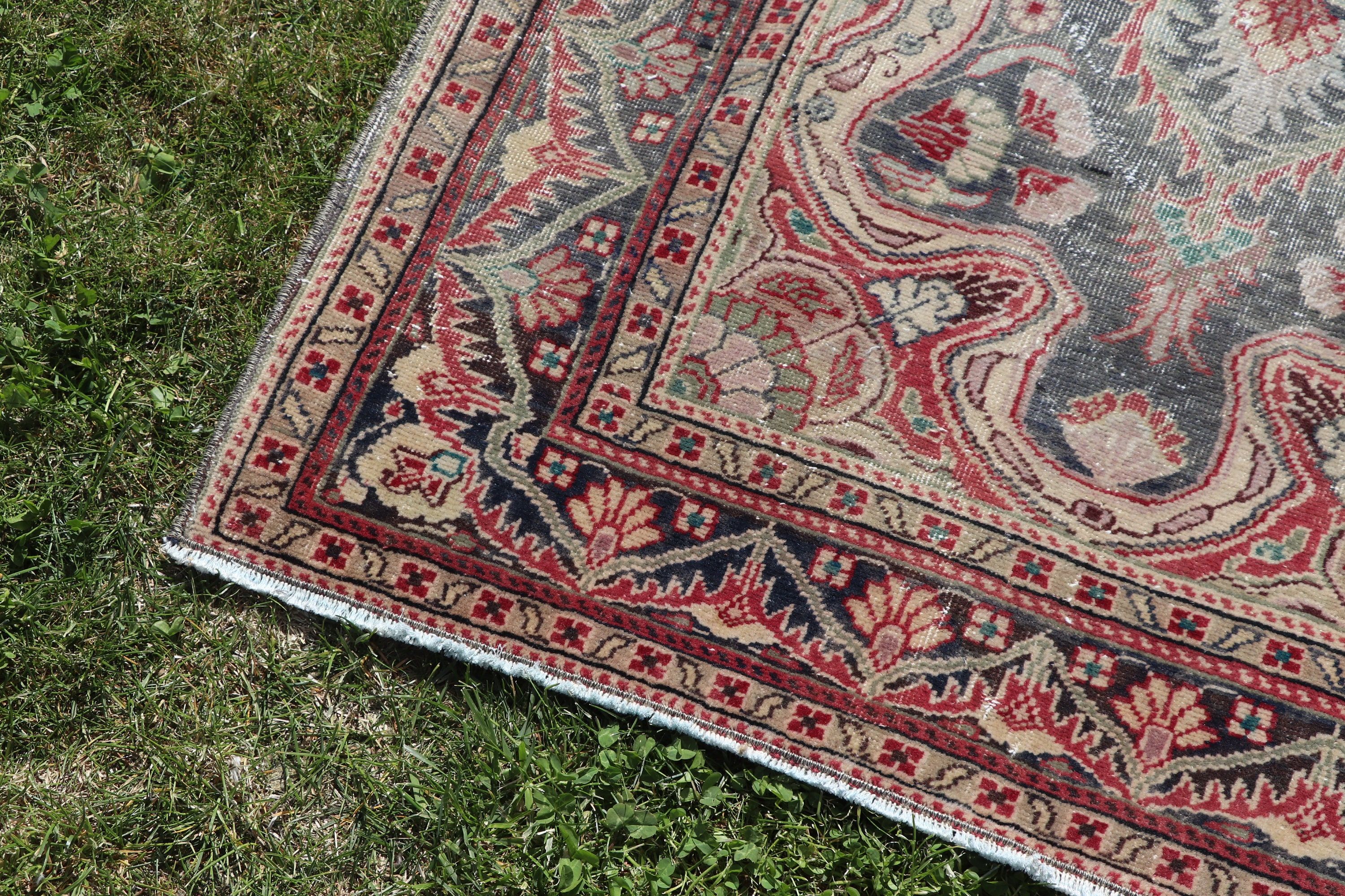 Nursery Rugs, Oriental Rugs, Turkish Rug, Aztec Rug, Cool Rug, Bathroom Rugs, Vintage Rug, Brown Geometric Rugs, 2.9x4.7 ft Small Rug