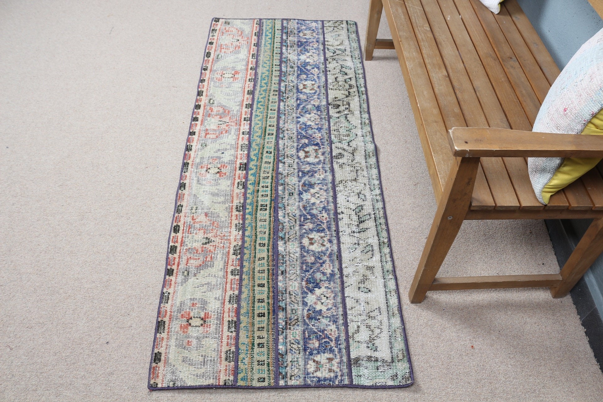 Runner Halıları, Yatak Odası Halısı, Koridor Halısı, 2.3x5.8 ft Runner Halıları, Yeşil Fas Halısı, Vintage Halı, Yün Halıları, Türk Halısı, Mutfak Halısı