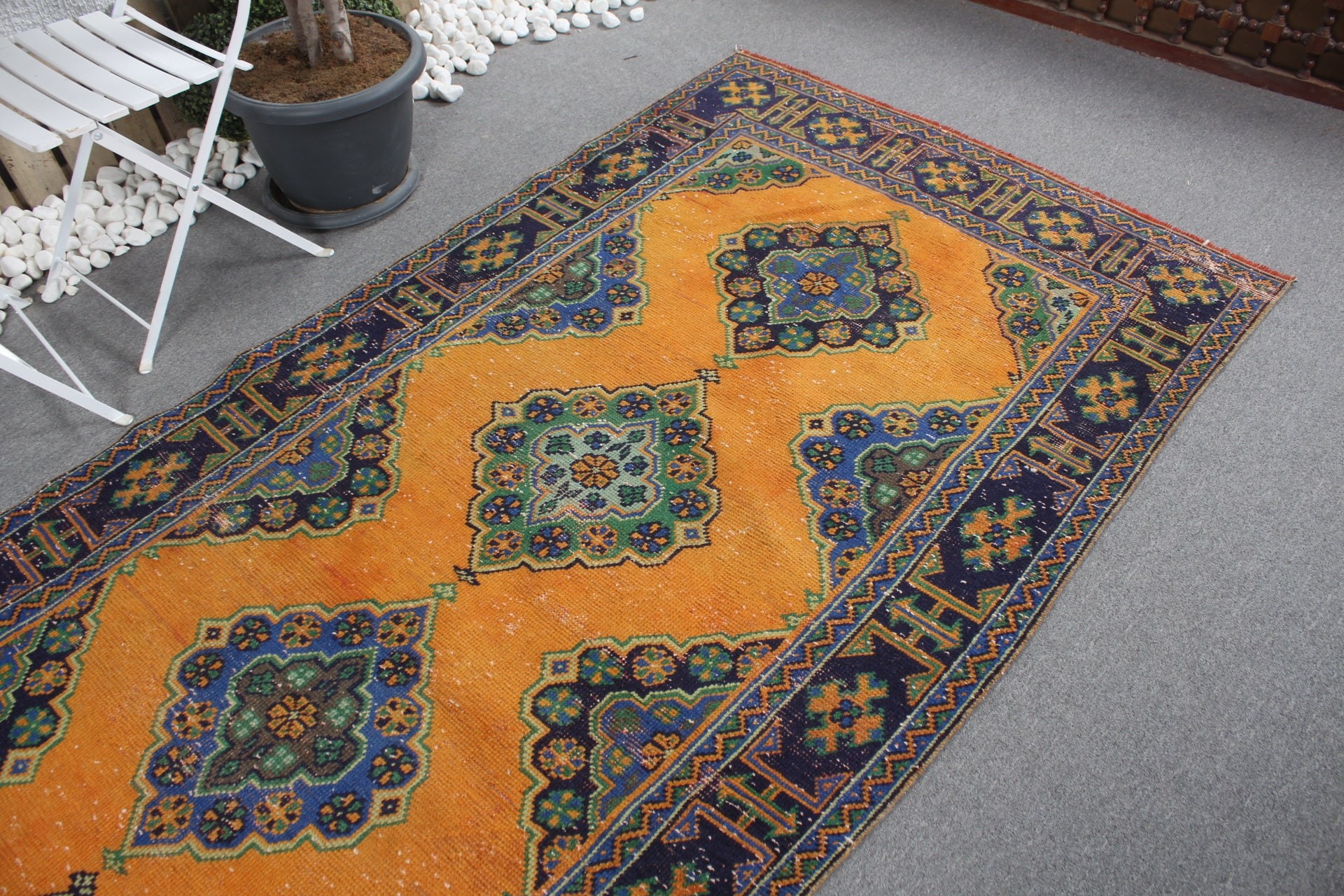 Merdiven Halıları, Türk Halısı, 4.3x11.3 ft Runner Halıları, Turuncu Yatak Odası Halısı, Koridor Halısı, Oryantal Halı, Vintage Halılar, Göçebe Halısı