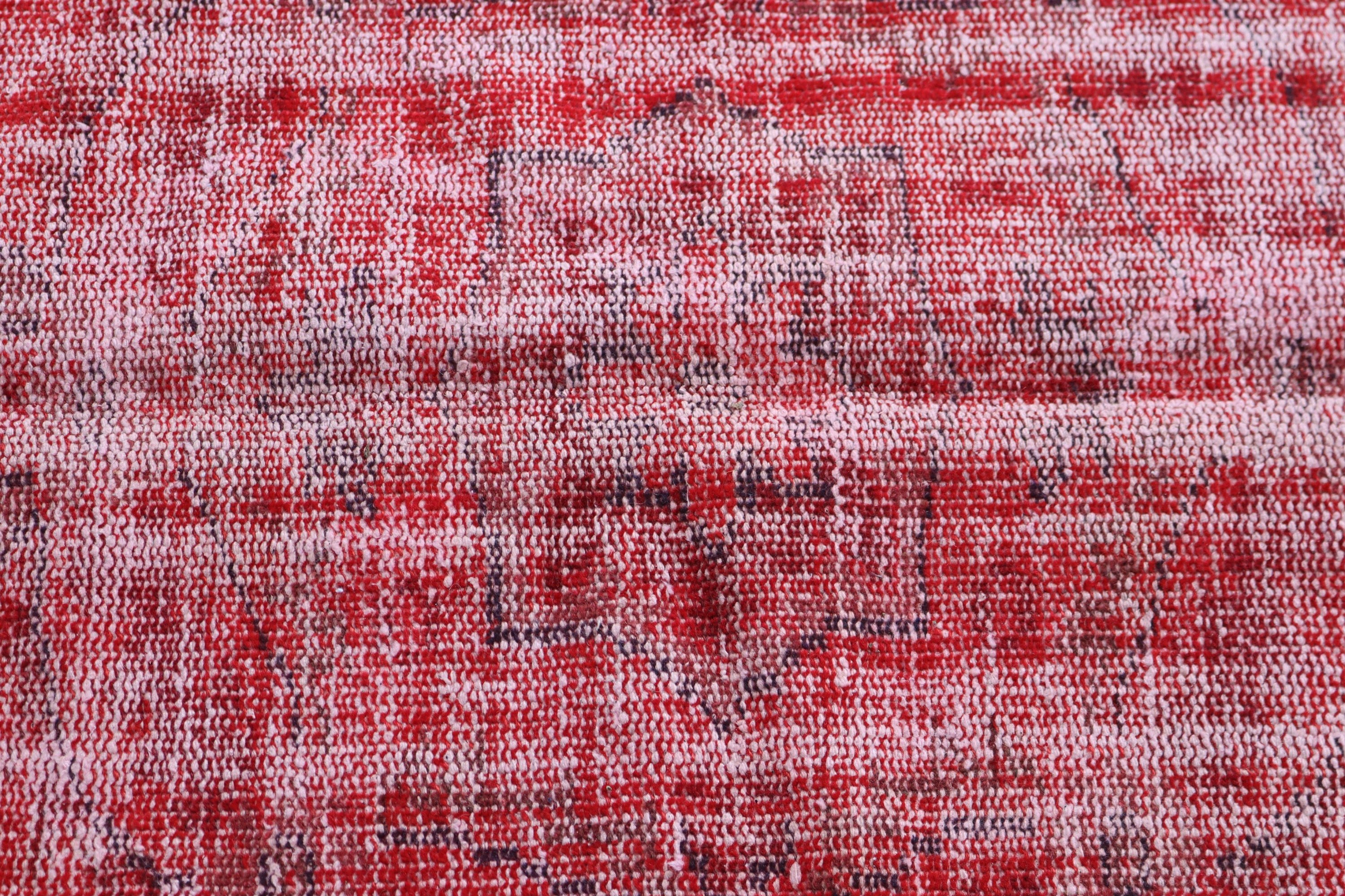 Large Vintage Rug, Red Cool Rug, Turkey Rugs, 6.2x9.6 ft Large Rugs, Vintage Rugs, Living Room Rug, Handwoven Rug, Neutral Rug, Turkish Rug