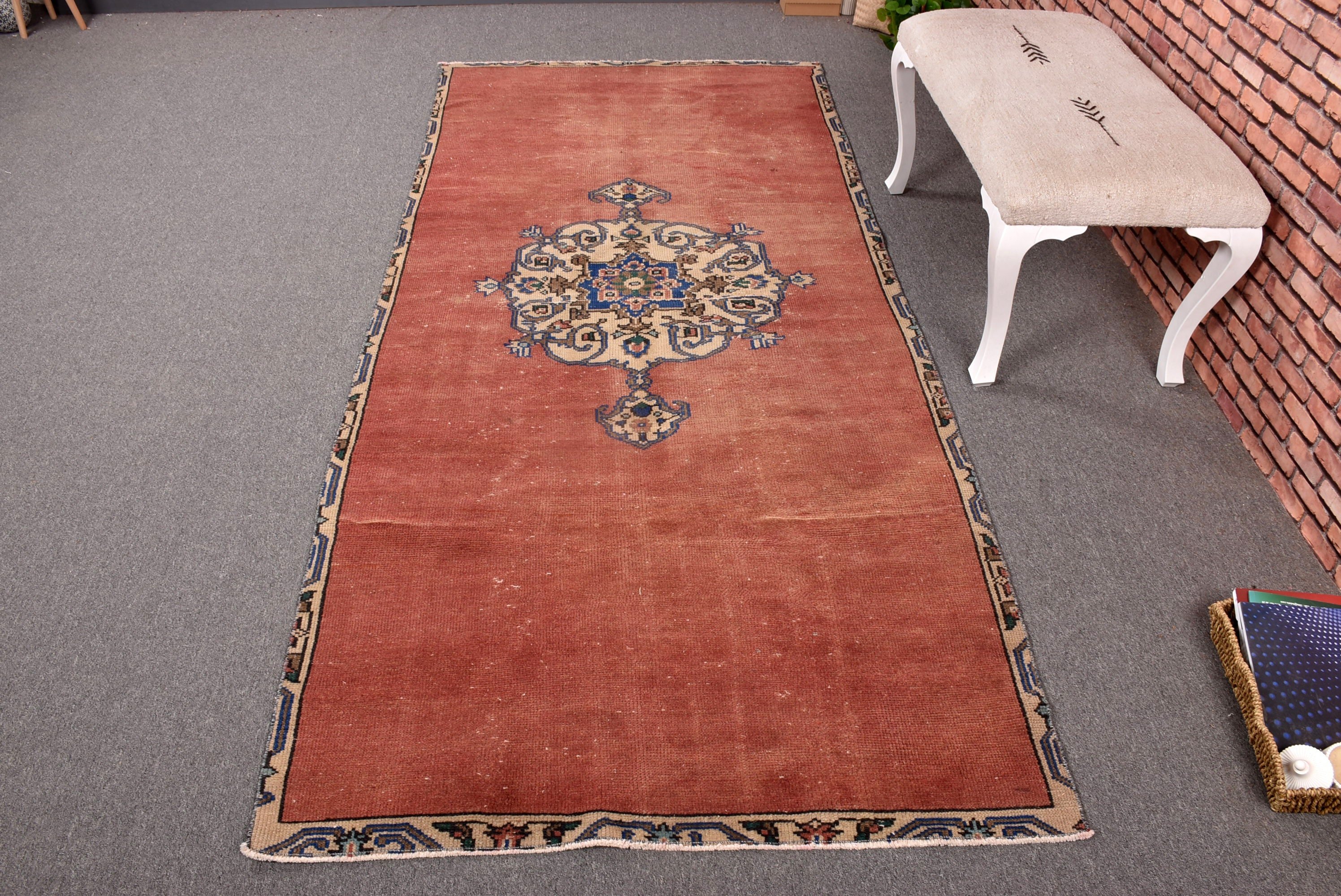 Boho Bölge Halıları, Çocuk Halıları, Yer Halıları, Modern Halılar, Türk Halıları, Kırmızı Düz ​​Dokuma Halı, Vintage Halı, Yatak Odası Halısı, 3,8x8,8 ft Alan Halısı