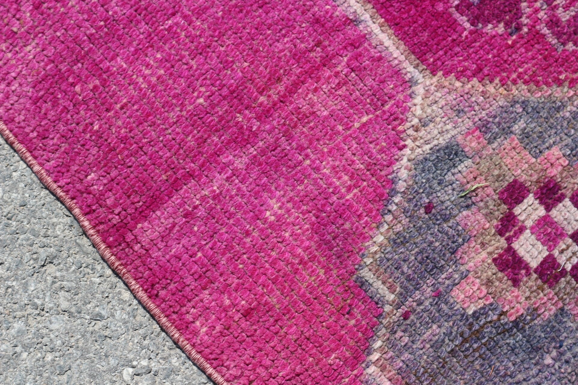 Rugs for Stair, Vintage Rugs, Pink Oushak Rug, 3.3x10.3 ft Runner Rug, Stair Rug, Organic Rug, Kitchen Rug, Bedroom Rug, Turkish Rug