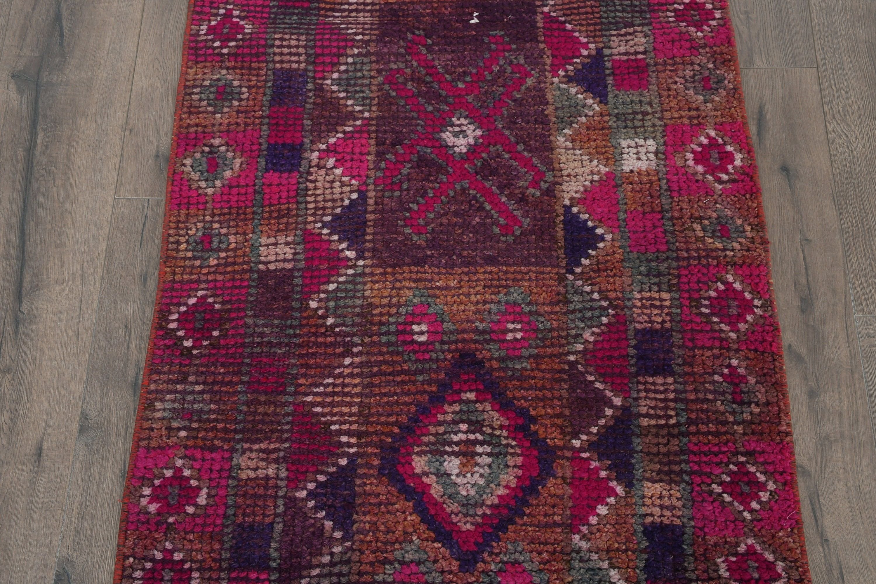 2.5x11.5 ft Runner Rug, Pink Bedroom Rug, Moroccan Rugs, Vintage Rugs, Cute Rug, Turkish Rugs, Corridor Rug, Floor Rug, Rugs for Runner