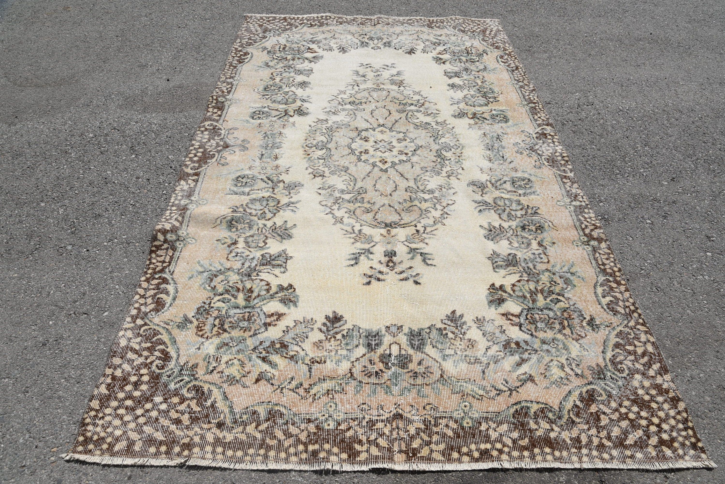 Salon Halısı, Vintage Halı, Türk Halıları, 5.5x9.2 ft Büyük Halı, Yatak Odası Halısı, Anadolu Halıları, Eklektik Halı, Yatak Odası Halıları, Yemek Odası Halısı