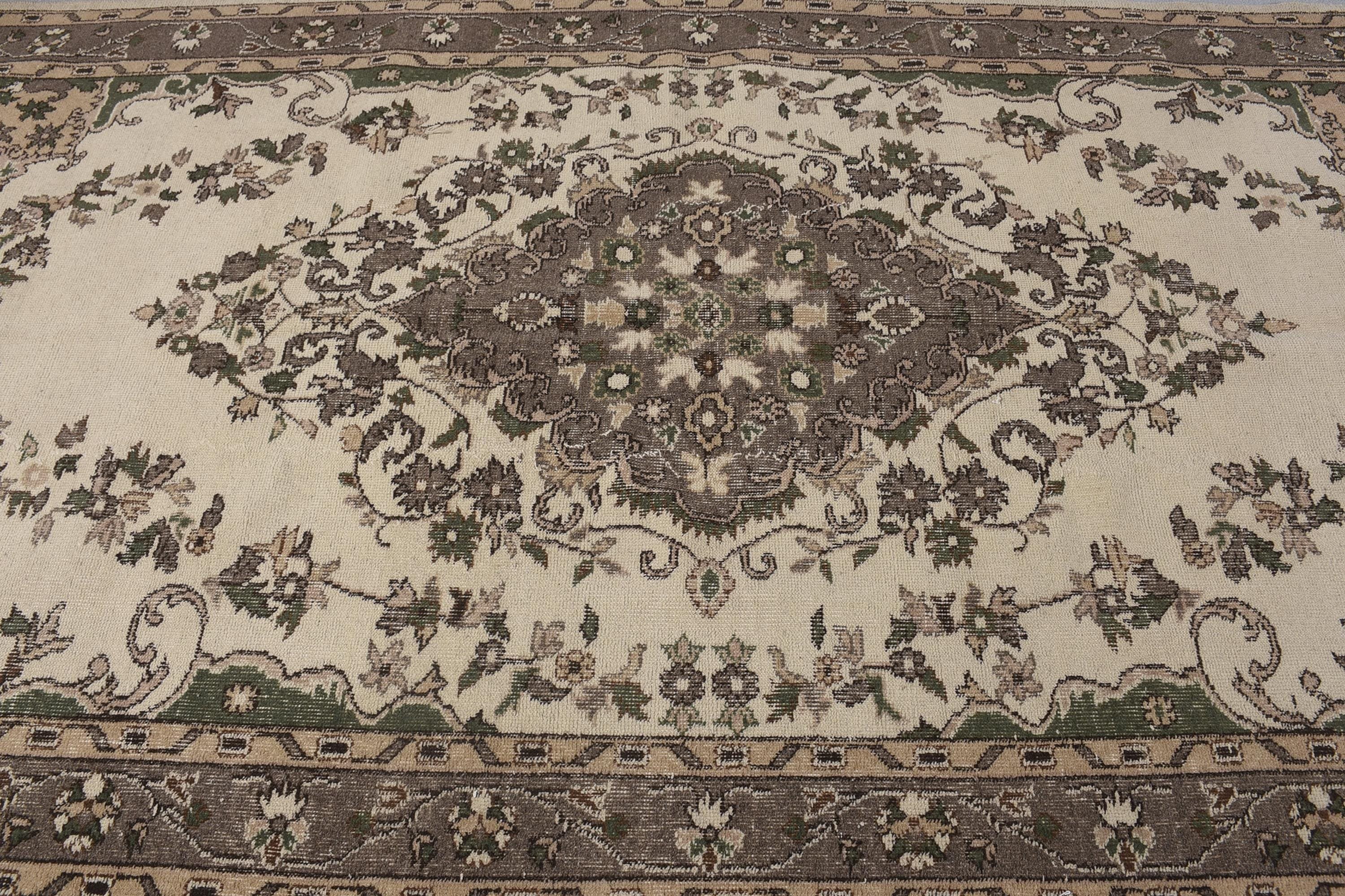 Yatak Odası Halısı, 5.3x9.9 ft Büyük Halı, Vintage Halı, Lüks Halılar, Yemek Odası Halıları, Ofis Halısı, Türk Halısı, Bej El Dokuma Halısı, Anadolu Halıları