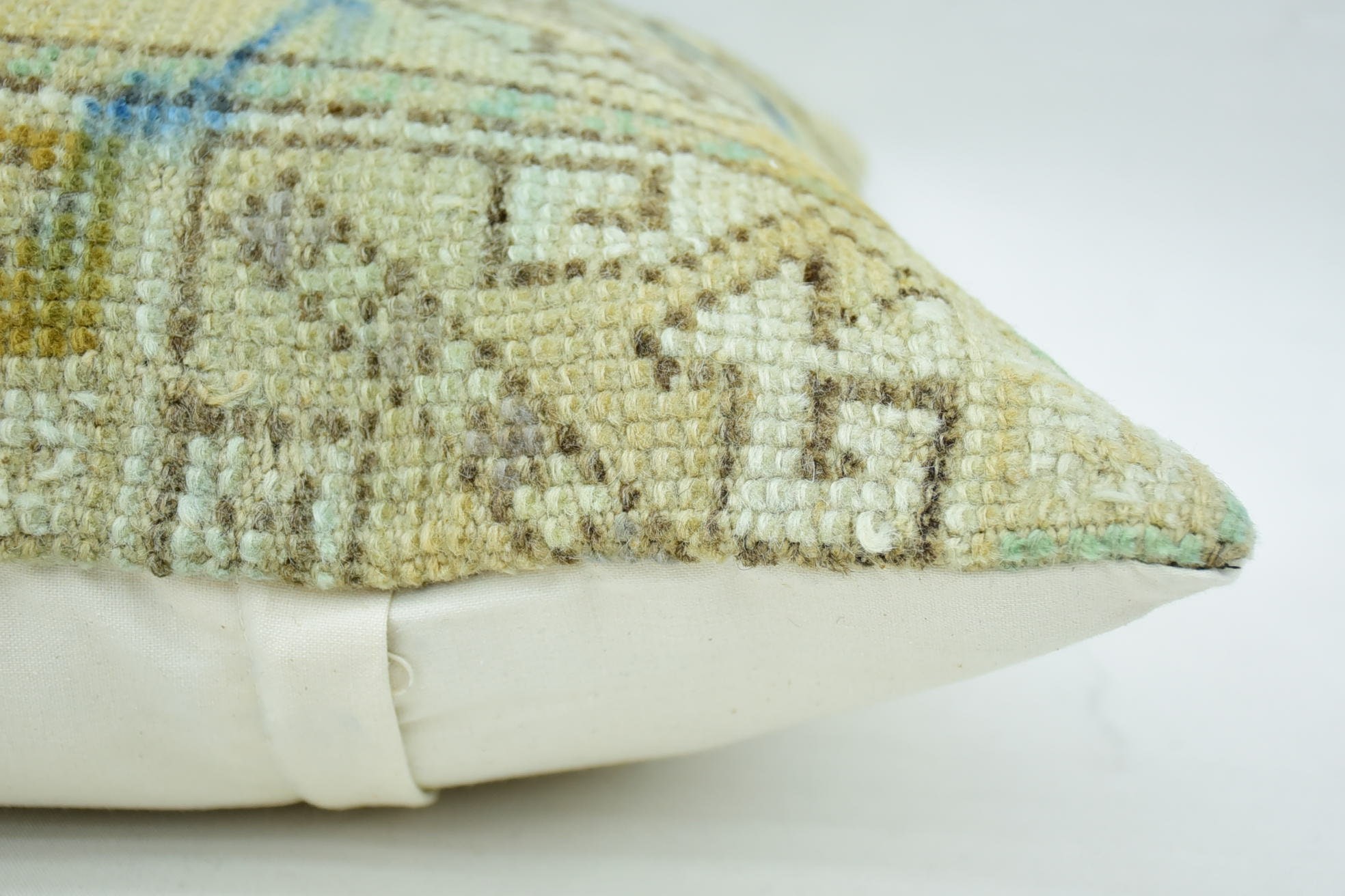 Art Deco Pillow Cover, Gift Pillow, Kilim Cushion Sham, 16"x16" Beige Cushion Cover, Boho Pillow Sham Cover, Bolster Pillow Case