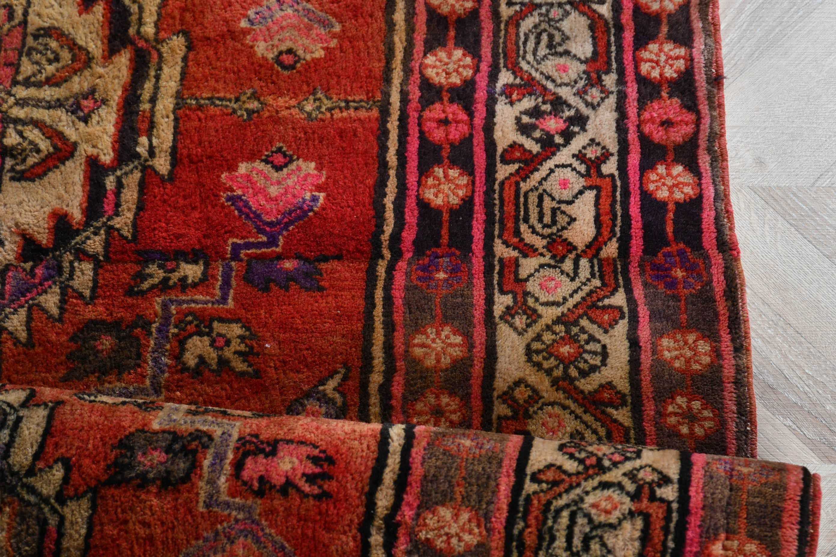 Nursery Rug, Living Room Rug, Cool Rug, Red Cool Rugs, 3.8x7.5 ft Area Rugs, Rugs for Bedroom, Vintage Rugs, Moroccan Rugs, Turkish Rug