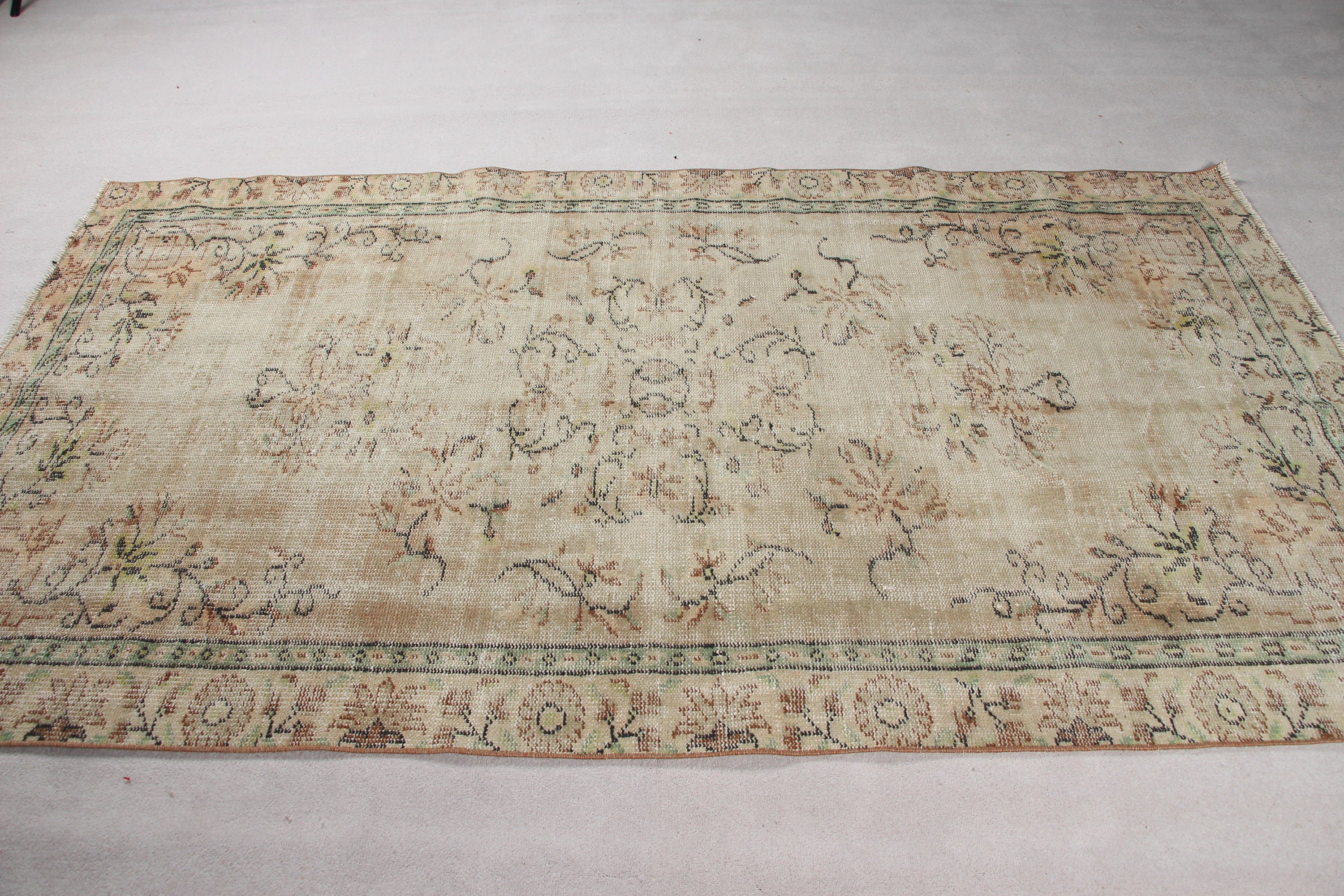 Kahverengi Yün Halı, Yatak Odası Halısı, 4.6x8.1 ft Alan Halıları, Yemek Odası Halıları, Havalı Halılar, Fas Halıları, Vintage Halılar, Türk Halıları, Dış Mekan Halıları