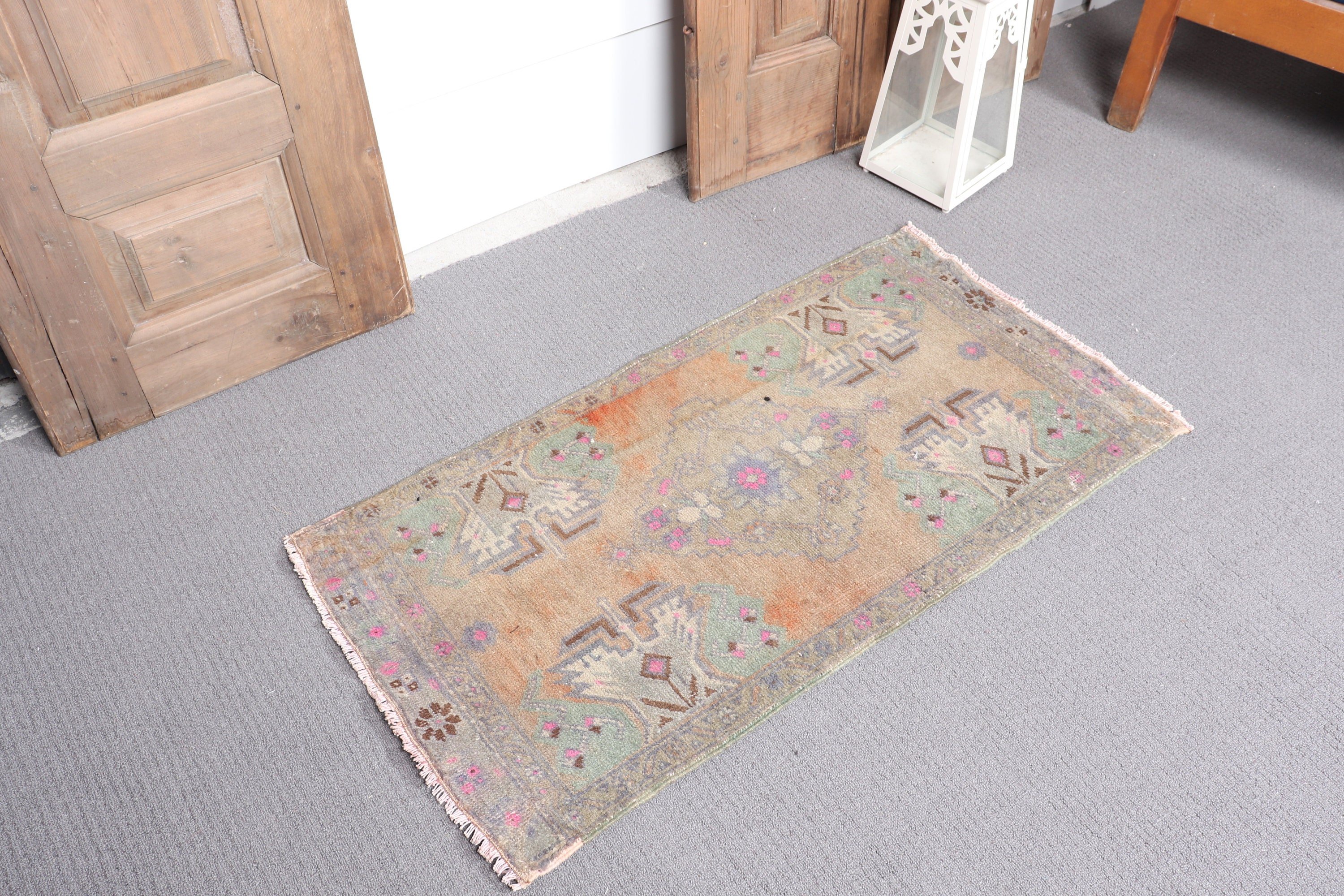 Kitchen Rugs, Wool Rugs, Turkish Rugs, Custom Rug, Green Wool Rugs, Rugs for Nursery, Vintage Rugs, 1.6x3.2 ft Small Rug, Door Mat Rugs