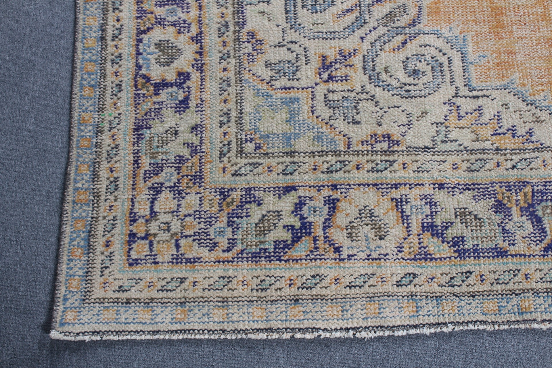 Aztek Halısı, Büyük Boho Halısı, 6,4x10,1 ft Büyük Halısı, Yatak Odası Halısı, Oushak Halıları, Vintage Halılar, Bildiri Halısı, Sarı El Dokuma Halısı, Türk Halısı