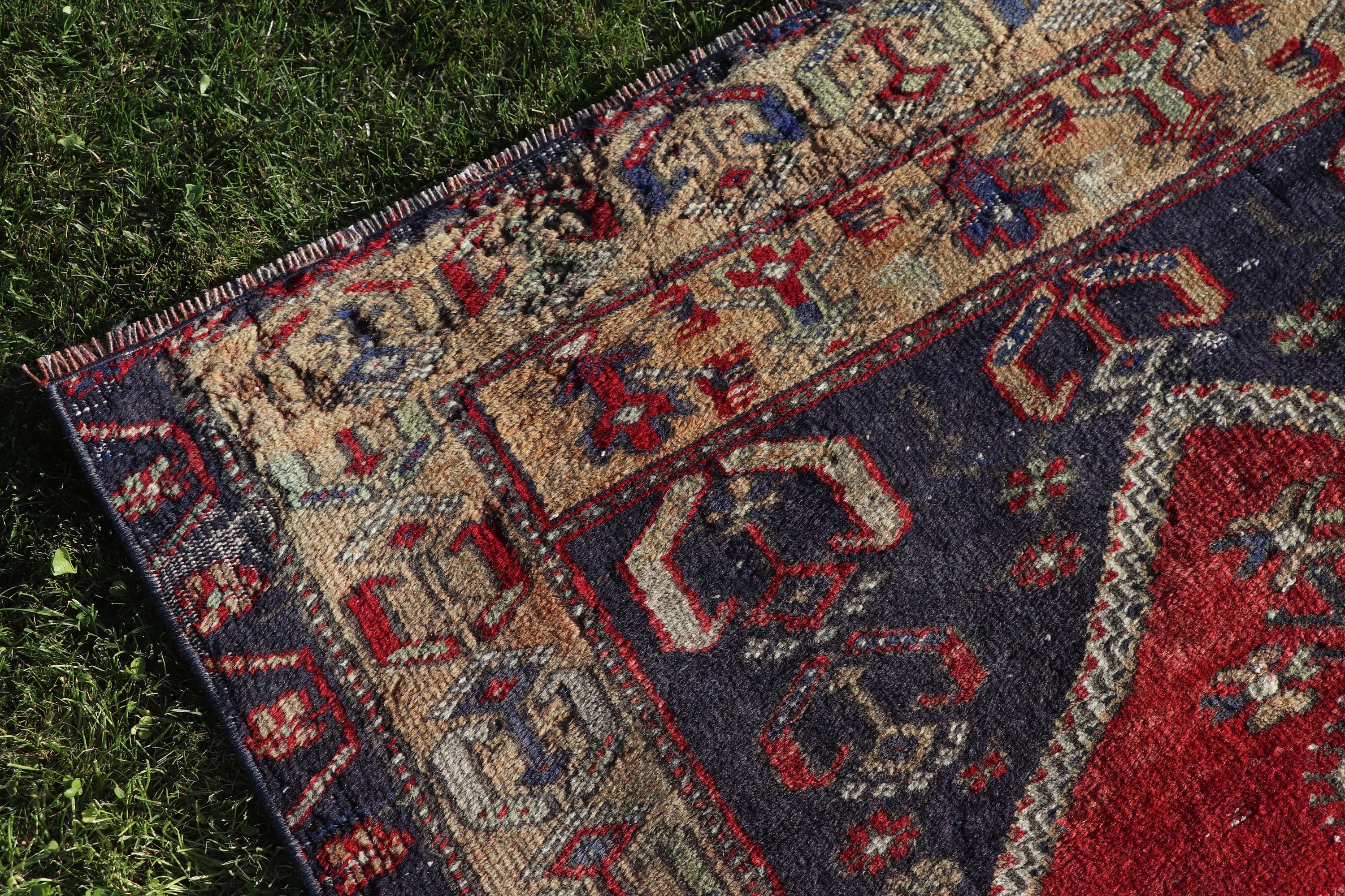 Blue Oriental Rug, Modern Rug, Vintage Accent Rugs, Bedroom Rug, Vintage Rug, Rugs for Accent, 3.1x5.9 ft Accent Rugs, Turkish Rug