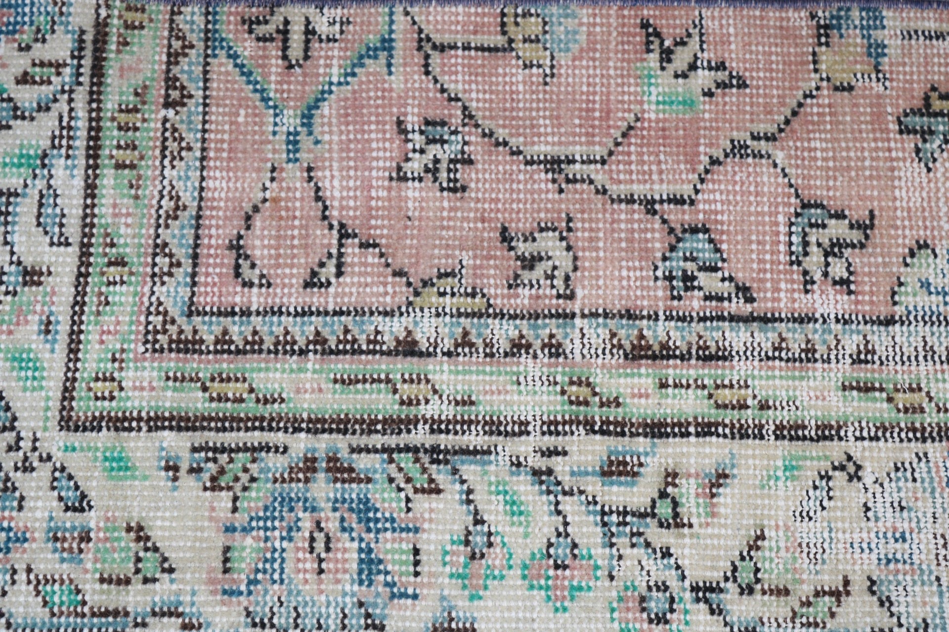 1.6x3.3 ft Küçük Halılar, Yeşil Anadolu Halıları, El Dokuma Halılar, Modern Halı, Vintage Halılar, Türk Halısı, Küçük Boho Halısı, Küçük Vintage Halılar