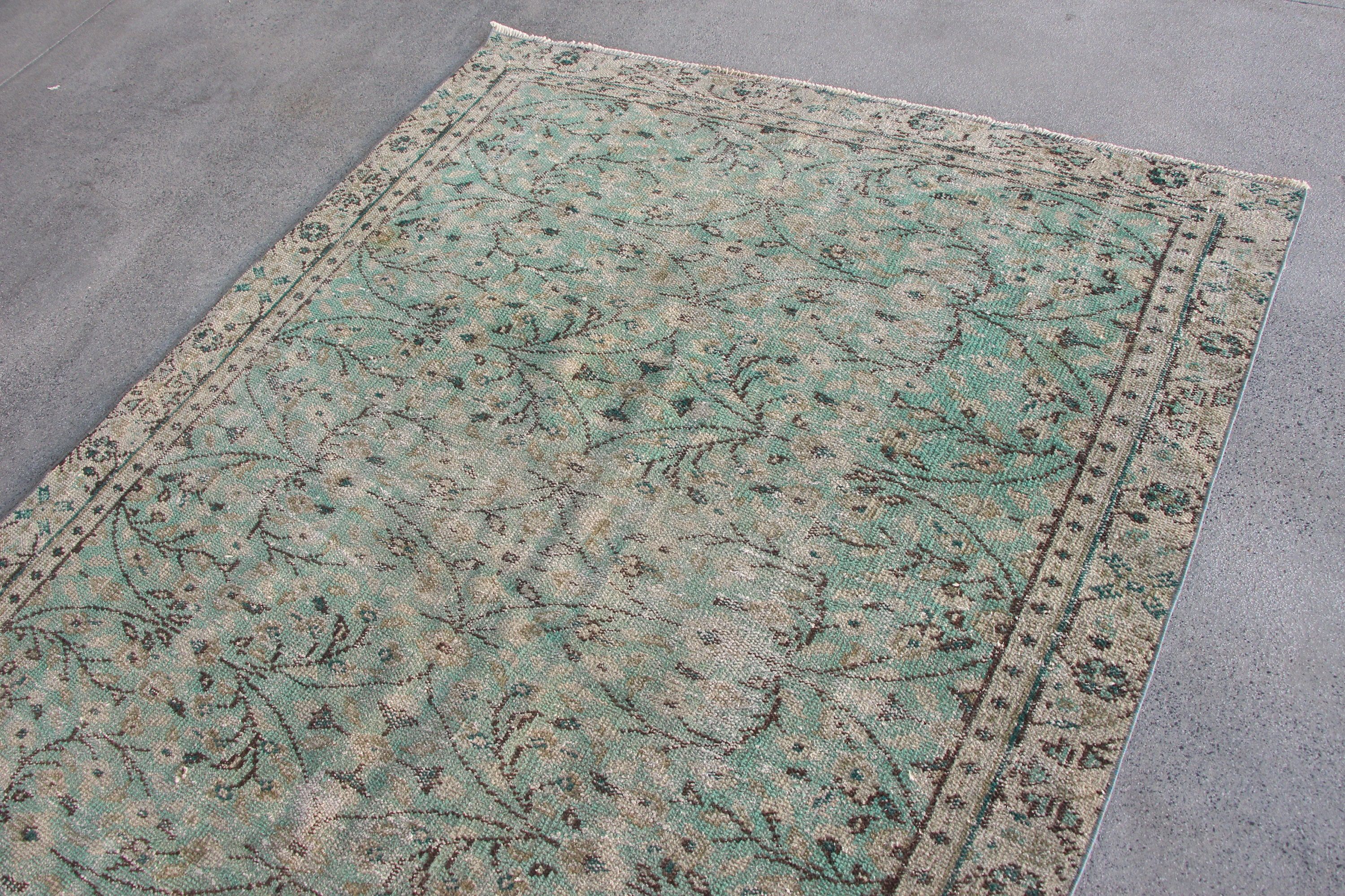 Oriental Rugs, 5.3x8.2 ft Large Rug, Living Room Rug, Dining Room Rug, Green Kitchen Rug, Floor Rug, Turkish Rug, Bedroom Rug, Vintage Rug