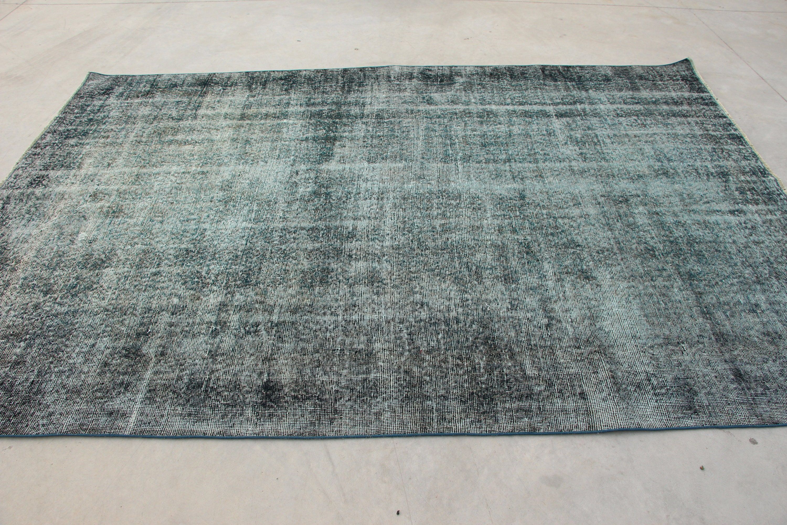 Salon Rugs, Rugs for Living Room, Vintage Rug, Blue Oushak Rug, Kitchen Rug, 6.6x9.5 ft Large Rug, Turkish Rugs, Bedroom Rugs, Cool Rug