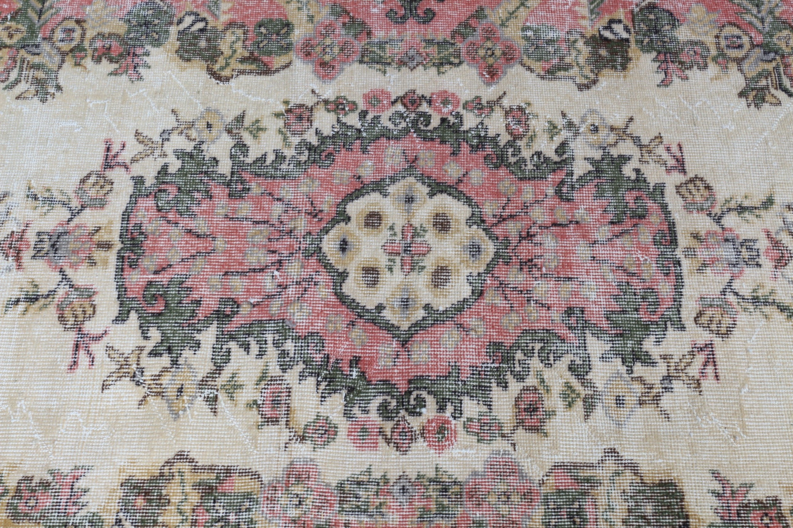 Vintage Halı, Yün Halılar, Türk Halıları, Mutfak Halıları, İç Mekan Halıları, Kırmızı Antika Halı, Ev Dekor Halıları, Yatak Odası Halıları, 3,8x6,8 ft Alan Halısı