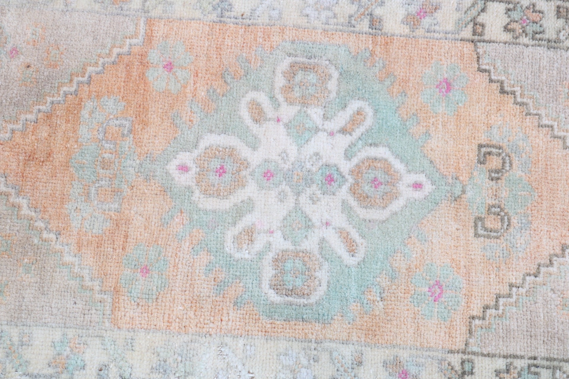 Orange Kitchen Rug, Car Mat Rug, Turkish Rug, Vintage Rug, 1.5x2.6 ft Small Rugs, Outdoor Rug, Bedroom Rugs, Antique Rug, Rugs for Bedroom