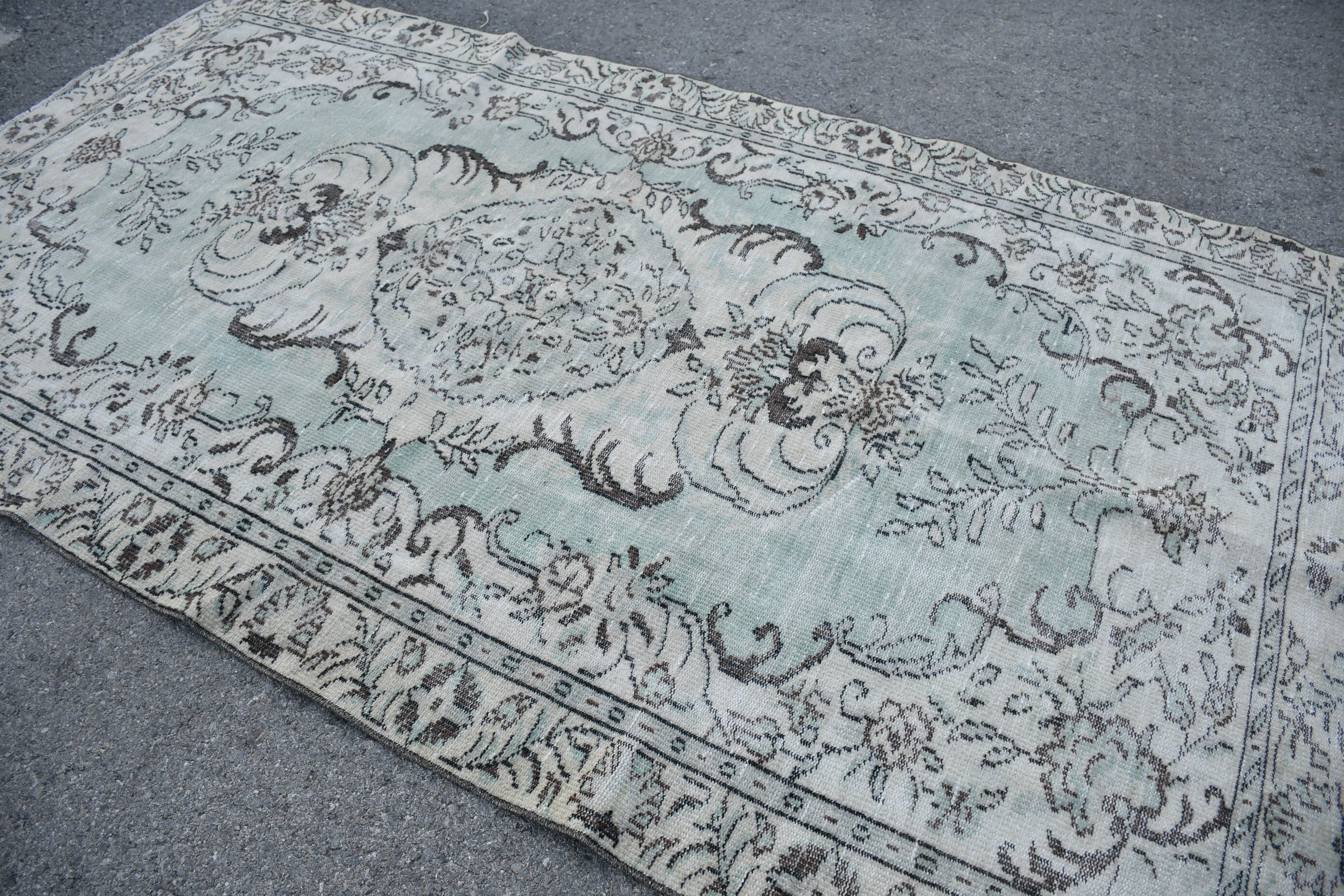 Moroccan Rug, Turkish Rug, Living Room Rugs, Green  5.6x9.8 ft Large Rug, Dining Room Rug, Vintage Rug, Old Rug