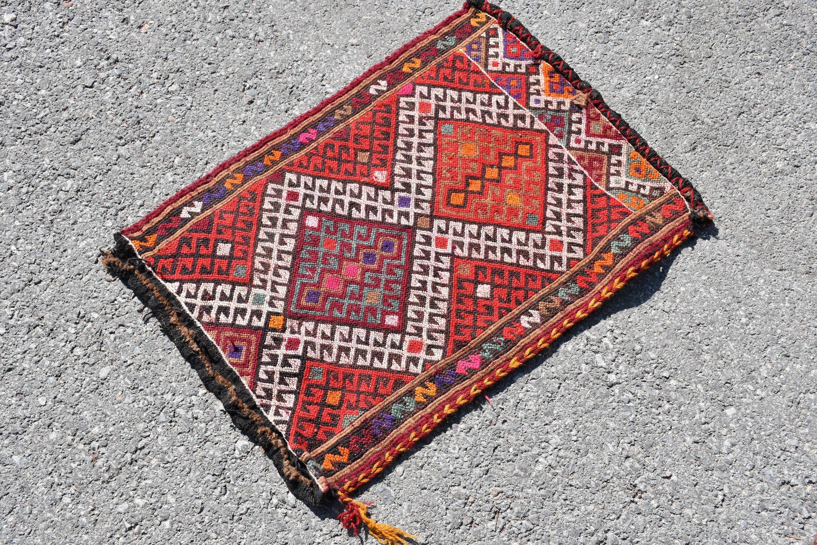 Yatak odası Kilim, Giriş Kilim, Antik Kilim, Türk Kilim, Paspas Kilim, Kırmızı Renkli Kilim, 48x67 cm Küçük Kilim, Duvar Kilim