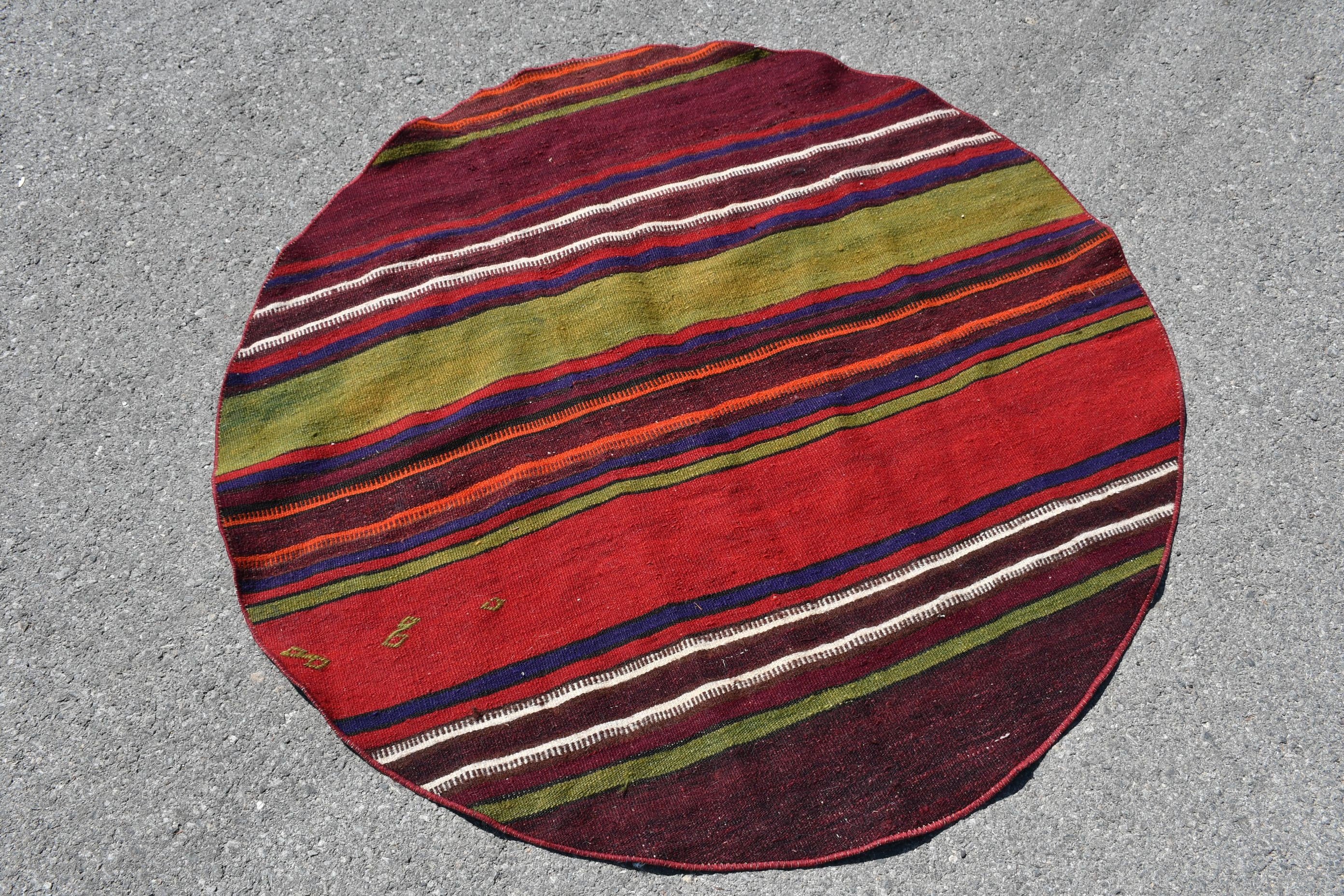 Kitchen Rugs, Turkish Rug, 4.2x4.2 ft Accent Rug, Oriental Rug, Eclectic Rugs, Rugs for Entry, Floor Rug, Entry Rugs, Kilim, Vintage Rug