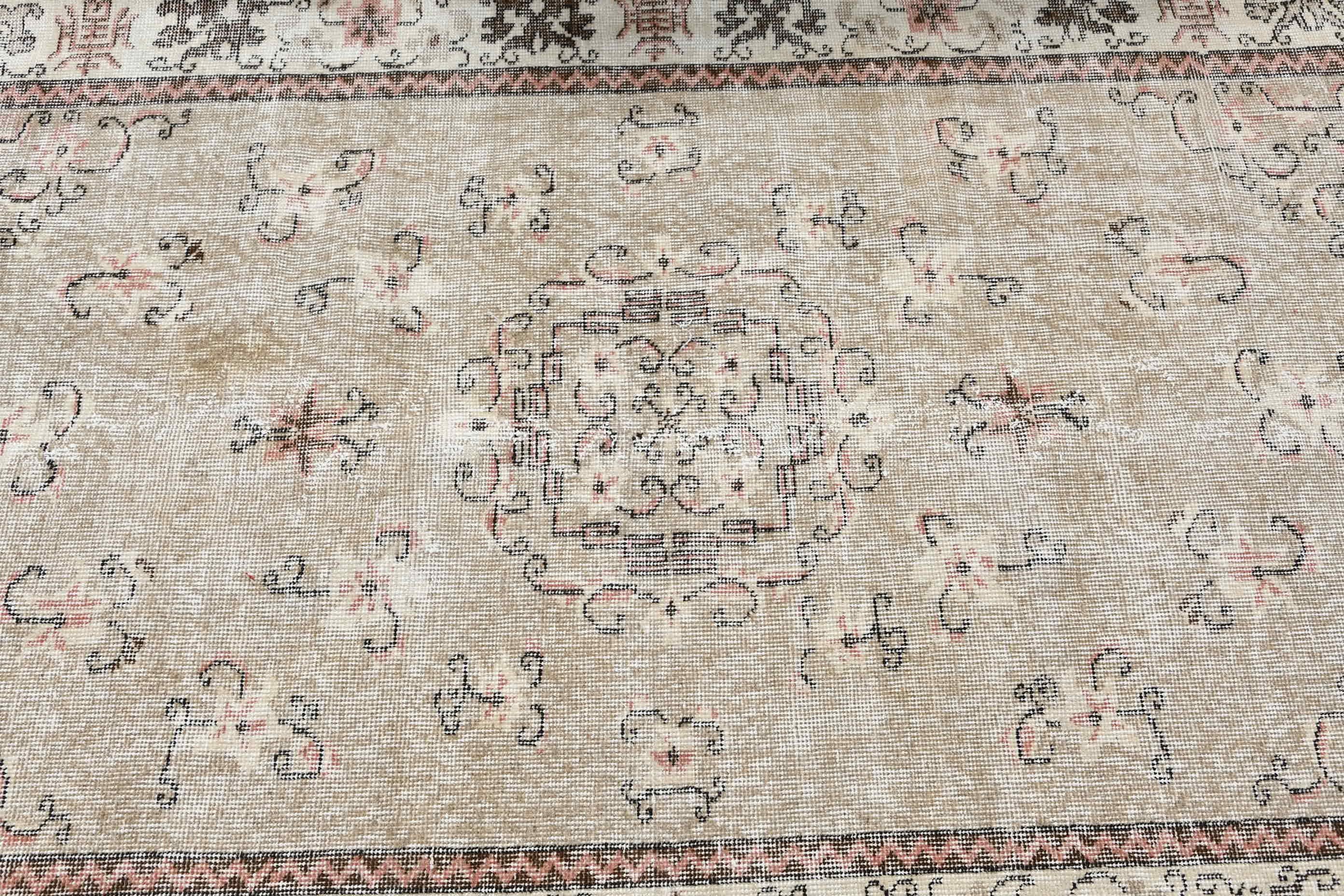 Abstract Rug, Oriental Rugs, Dining Room Rugs, Vintage Rug, Bedroom Rug, Turkish Rugs, Floor Rugs, Brown  3.9x6.7 ft Area Rug