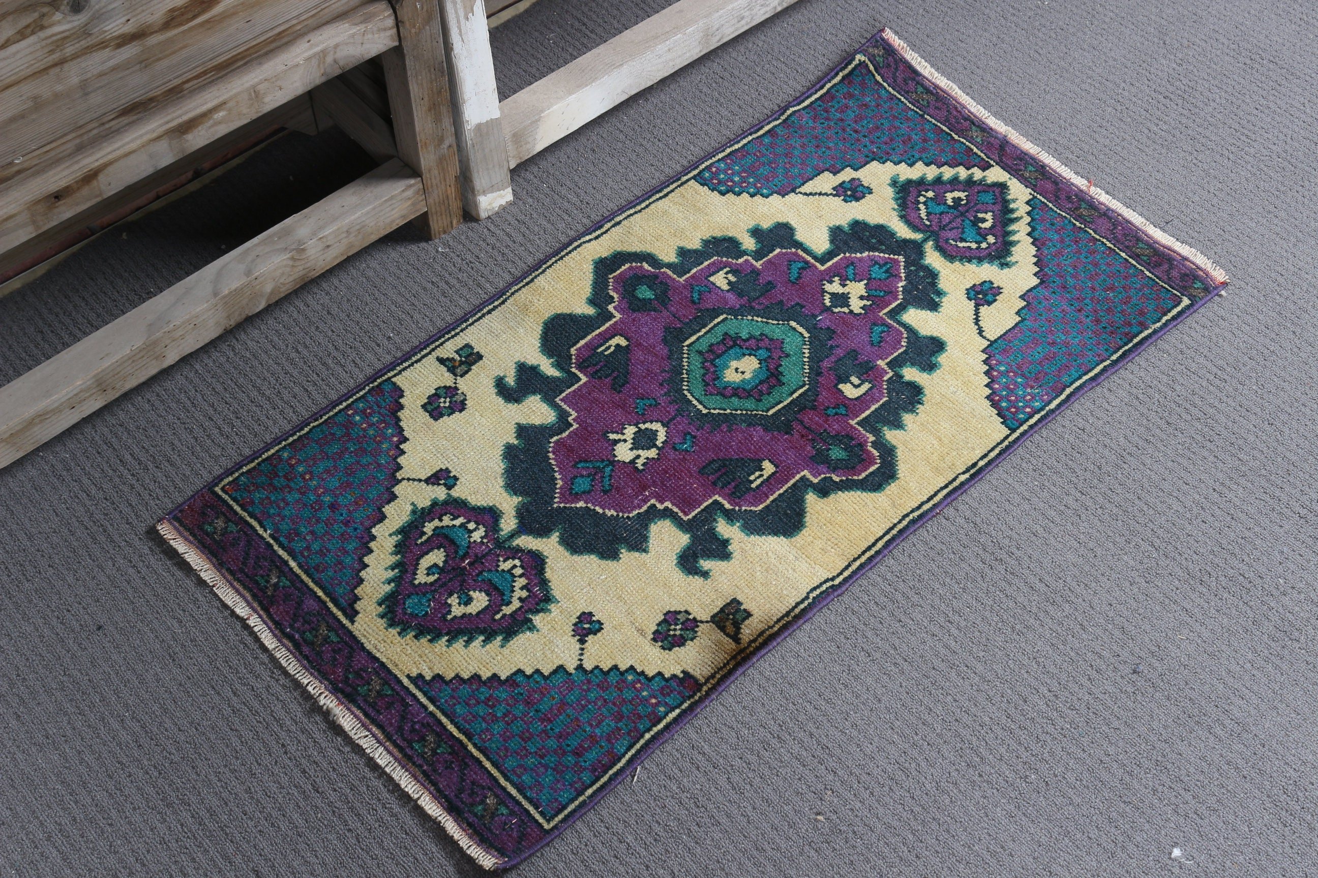 Oriental Rugs, Kitchen Rug, Entry Rug, Vintage Rugs, Purple Bedroom Rugs, Rugs for Bath, Turkish Rug, Home Decor Rug, 1.5x3 ft Small Rug