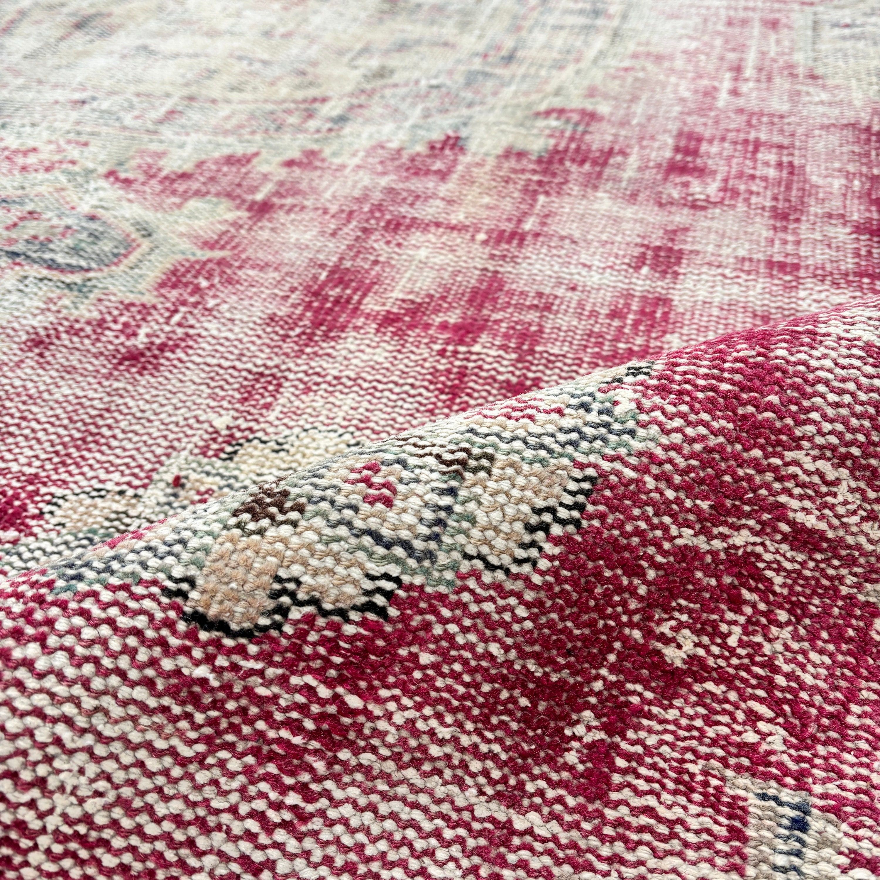 Pink Oushak Rug, 3.9x7.3 ft Area Rug, Rugs for Nursery, Neutral Rugs, Turkish Rug, Cool Rugs, Oushak Area Rug, Indoor Rugs, Vintage Rugs