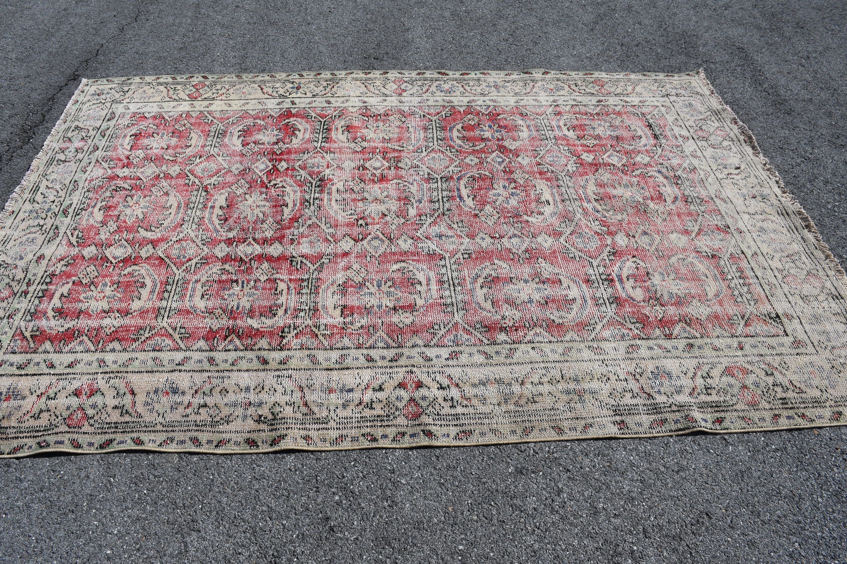 Bedroom Rug, 5.7x8.2 ft Large Rug, Turkish Rug, Vintage Rug, Nomadic Rugs, Green Moroccan Rugs, Kitchen Rug, Dining Room Rug, Floor Rug