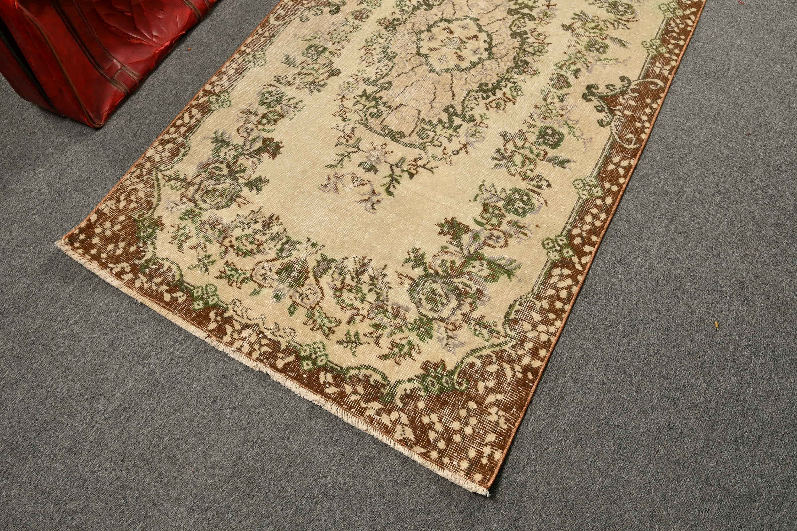 Mutfak Halısı, Yatak Odası Halıları, Türk Halısı, 3,5x6,6 ft Accent Halıları, Bej Oushak Halısı, Yatak Odası Halısı, Vintage Halılar, Yün Halıları, Oushak Halıları