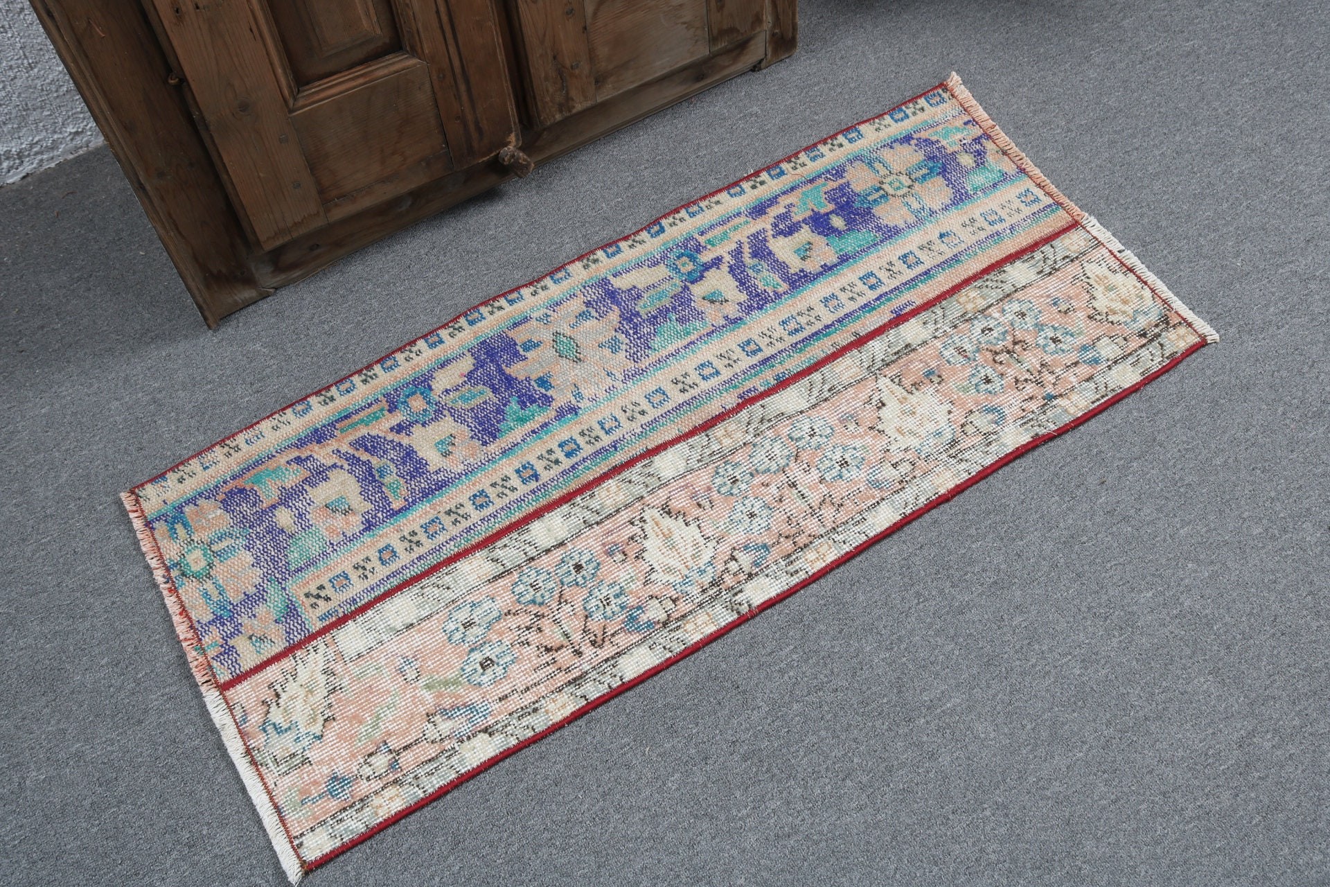 Duvara Asılı Halılar, Vintage Halı, Türk Halıları, Antika Halılar, Boho Halıları, Banyo Halıları, 1.7x3.7 ft Küçük Halılar, Mavi Anadolu Halıları, Lüks Halılar