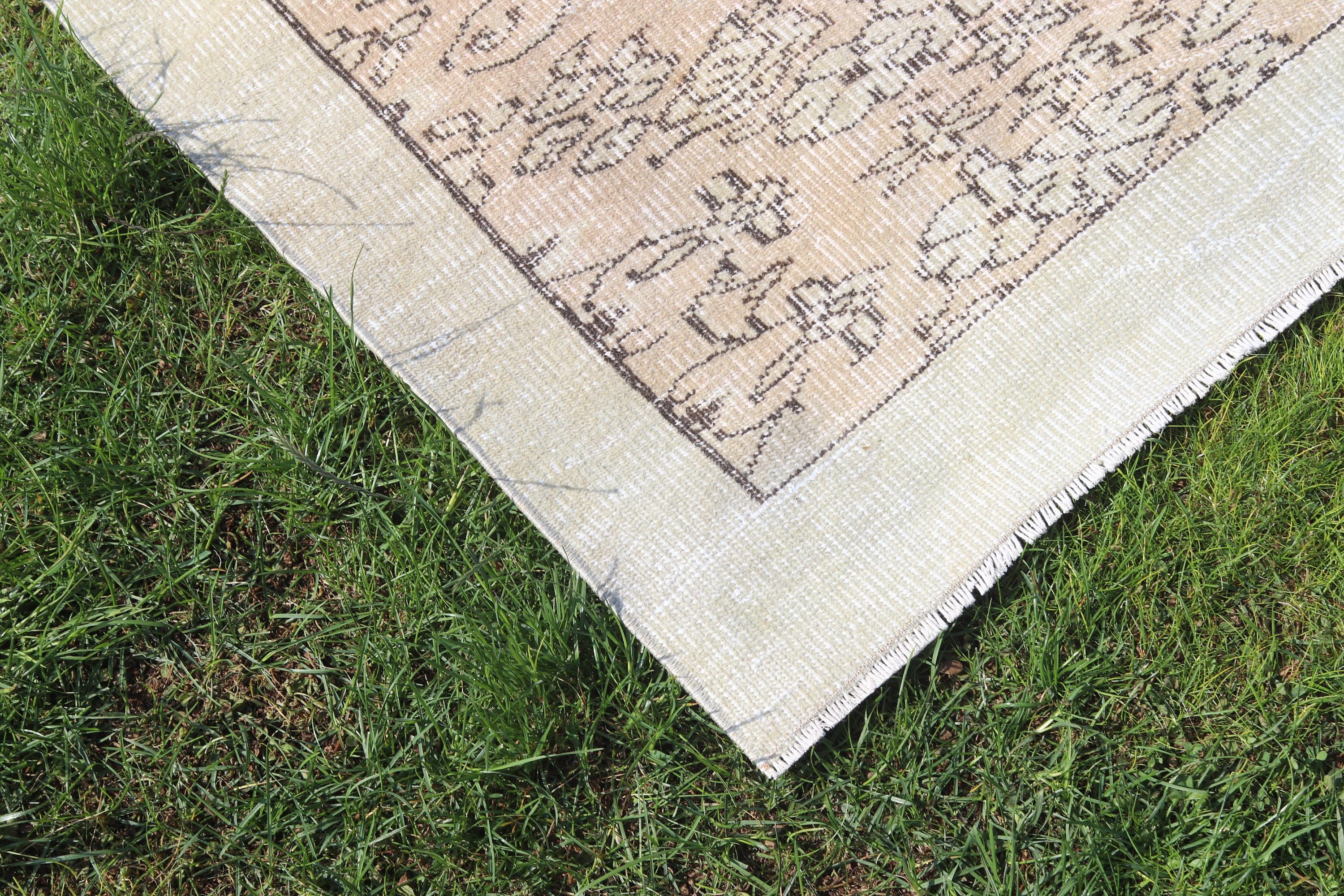 4.5x7.8 ft Area Rug, Home Decor Rug, Anatolian Rugs, Vintage Rug, Dining Room Rug, Living Room Rugs, Turkish Rugs, Beige Wool Rug