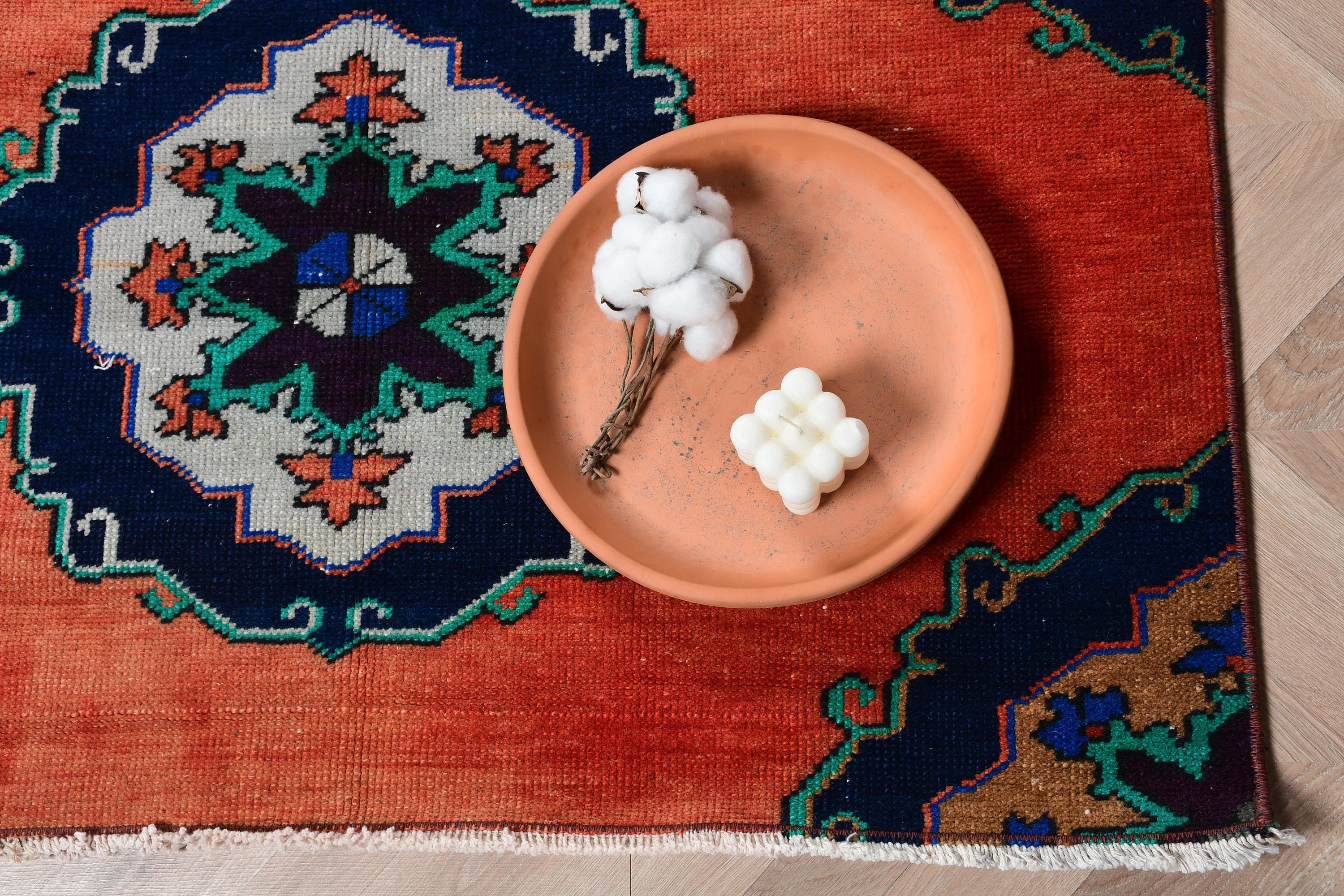 Turkish Rug, Oriental Rug, 3.6x6.9 ft Area Rugs, Office Rug, Floor Rugs, Vintage Rug, Red Anatolian Rugs, Bedroom Rugs, Living Room Rug