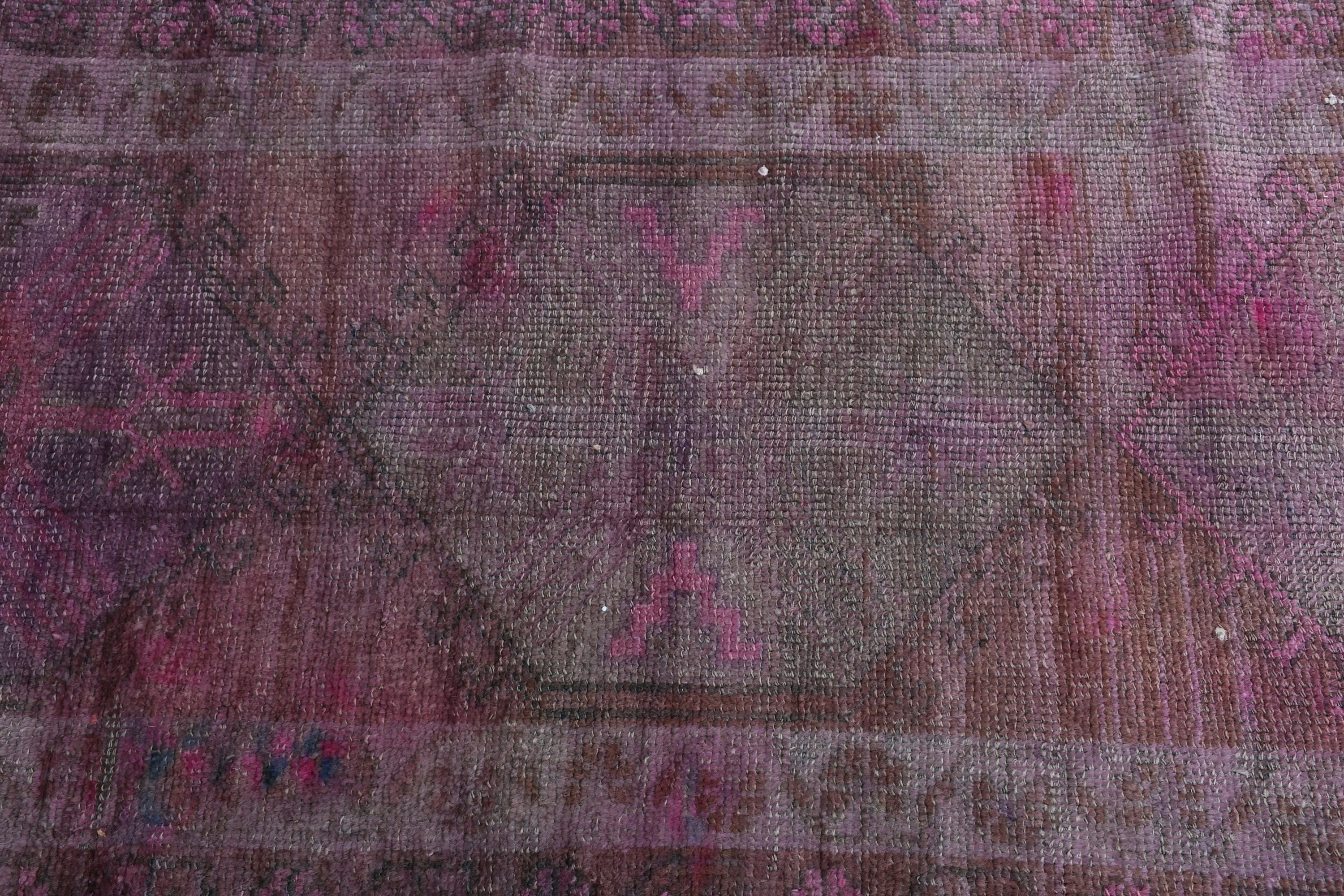 Anatolian Rug, Corridor Rug, Turkish Rug, 3.1x11.1 ft Runner Rug, Rugs for Runner, Wool Rug, Pink Oushak Rug, Hand Knotted Rug, Vintage Rug