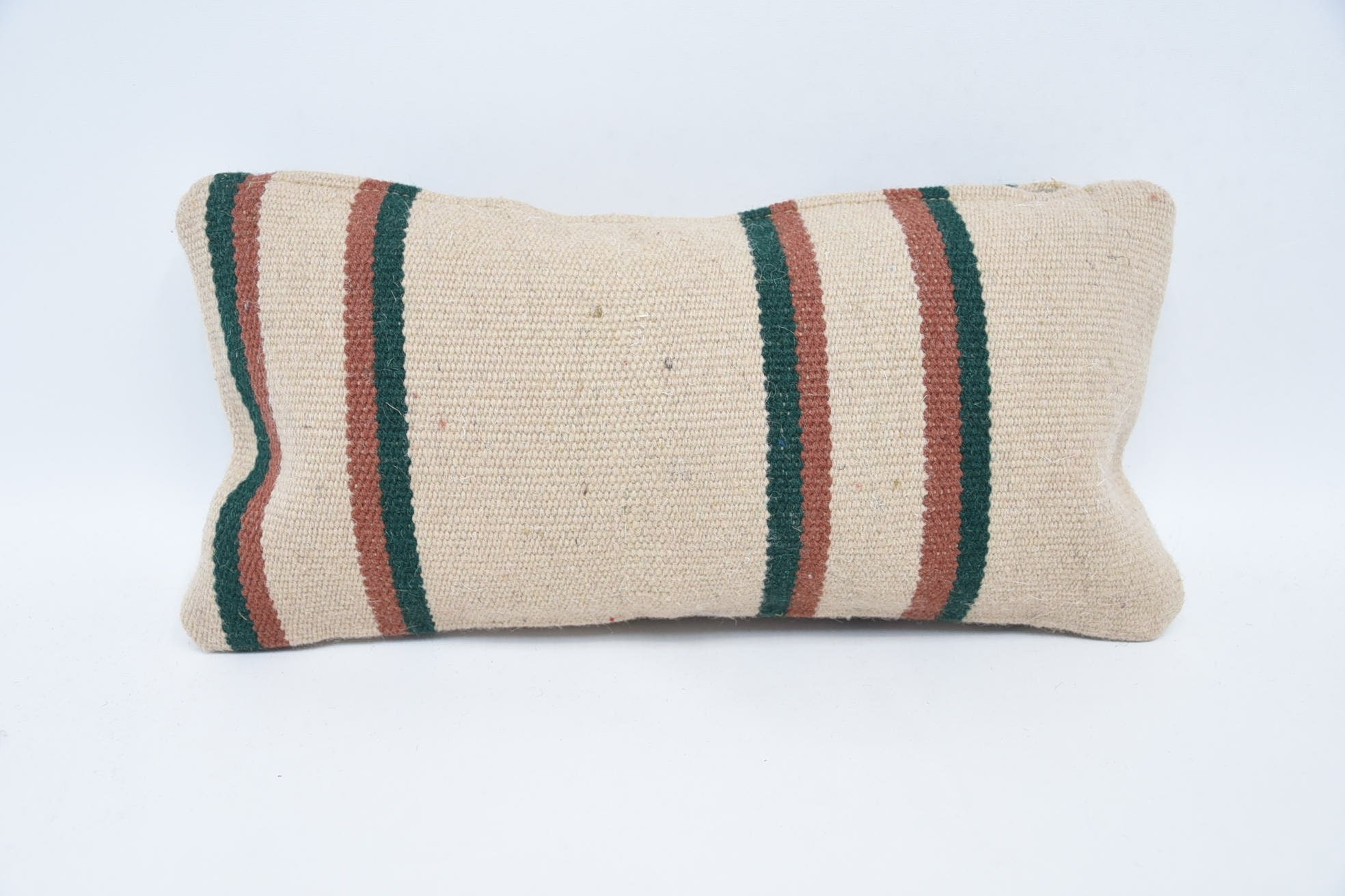 Boho Pillow, Yoga Pillow Case, Turkish Corner Pillow Case, Interior Designer Pillow, 8"x16" White Pillow Sham, Turkish Kilim Pillow