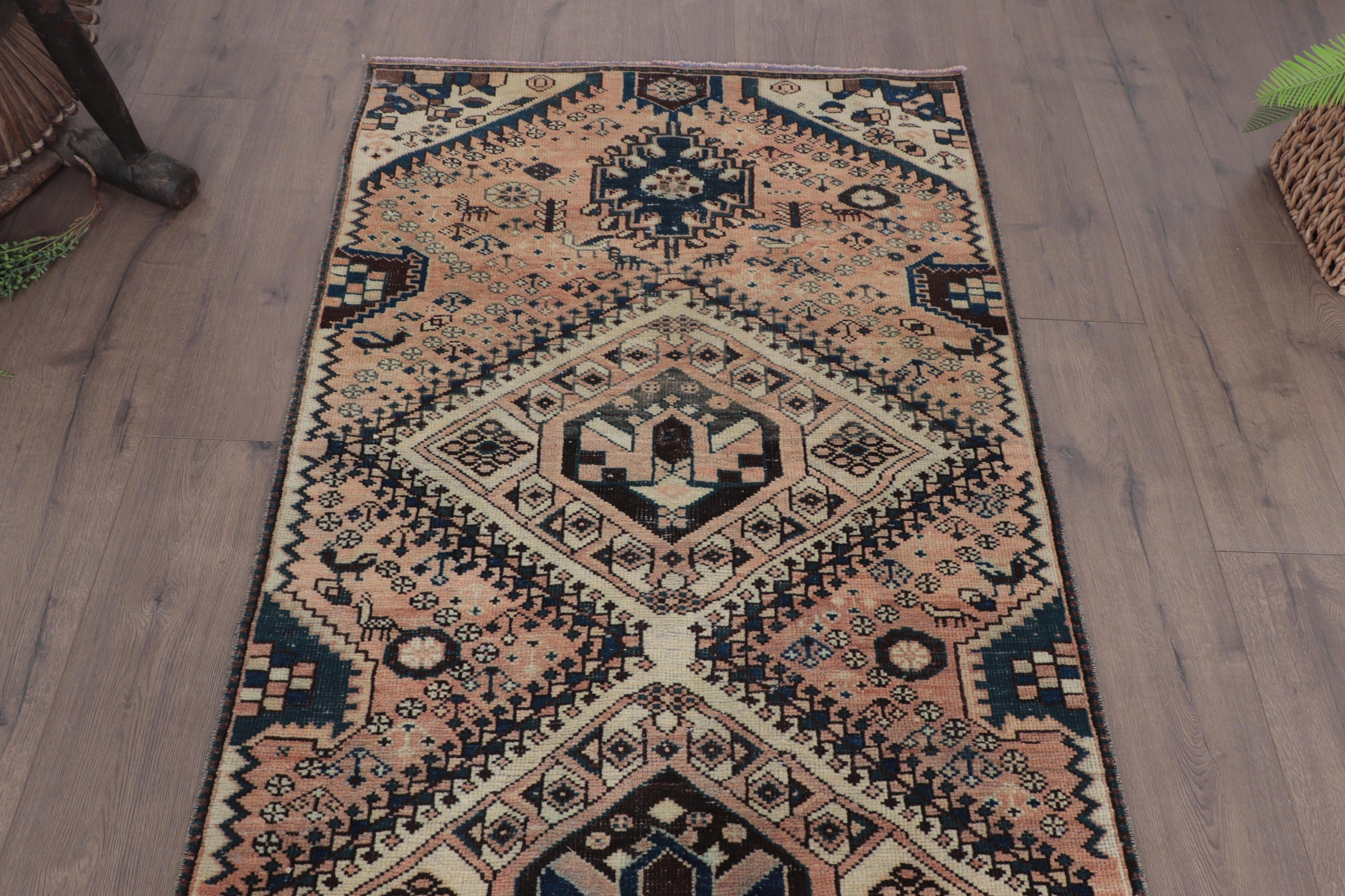 3.2x8.6 ft Runner Halı, Koridor Halısı, Kahverengi Ev Dekorasyonu Halısı, Boho Halıları, Beni Ourain Runner Halıları, Türk Halıları, Lüks Halılar, Vintage Halı