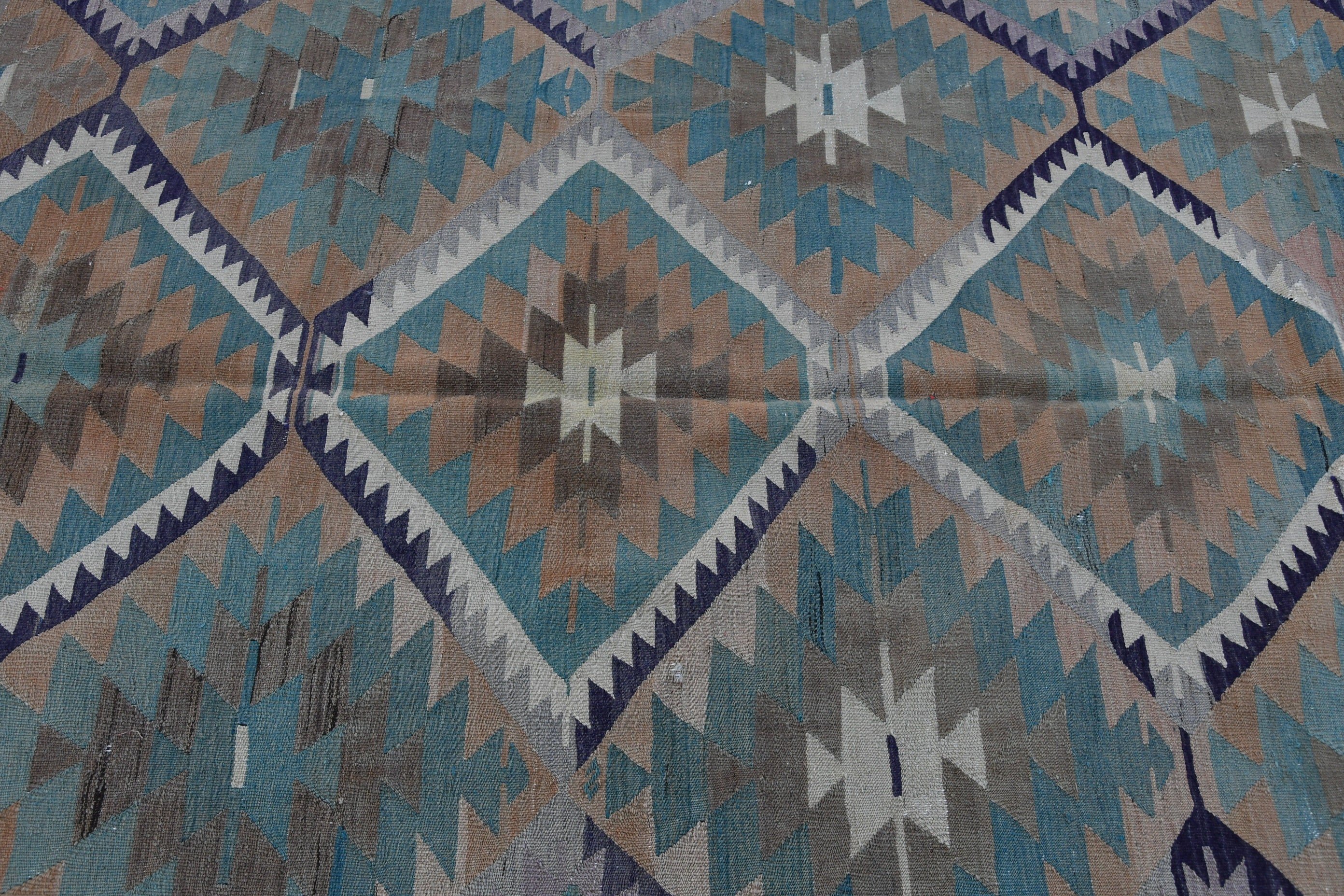 Turkish Rugs, Moroccan Rugs, Kilim, Blue  5.5x9.8 ft Large Rugs, Vintage Rug, Living Room Rugs, Cool Rugs, Dining Room Rug