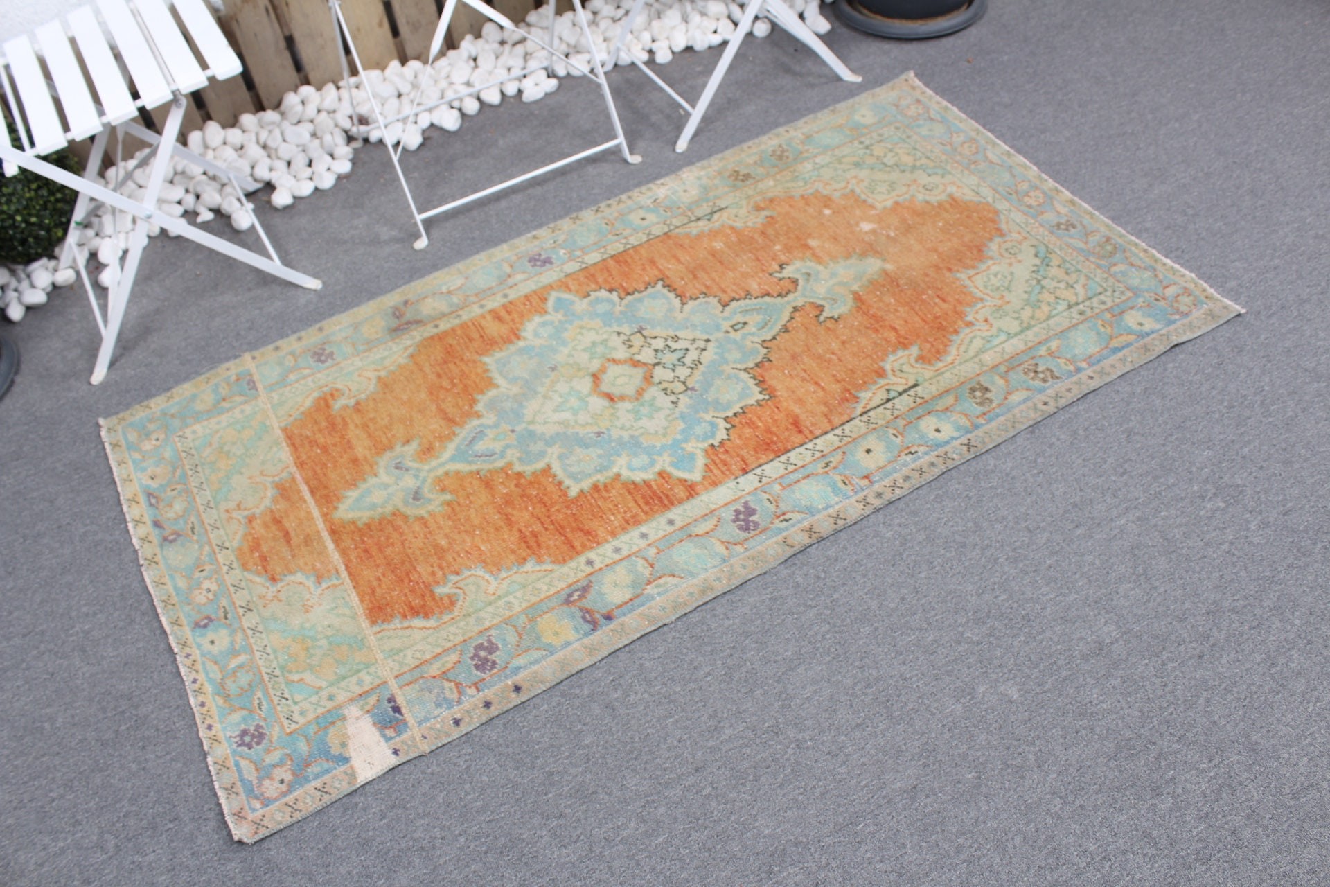 2.9x5.5 ft Accent Rugs, Orange Kitchen Rugs, Nursery Rug, Turkish Rugs, Entry Rug, Cute Rugs, Vintage Rug, Moroccan Rug, Oriental Rug