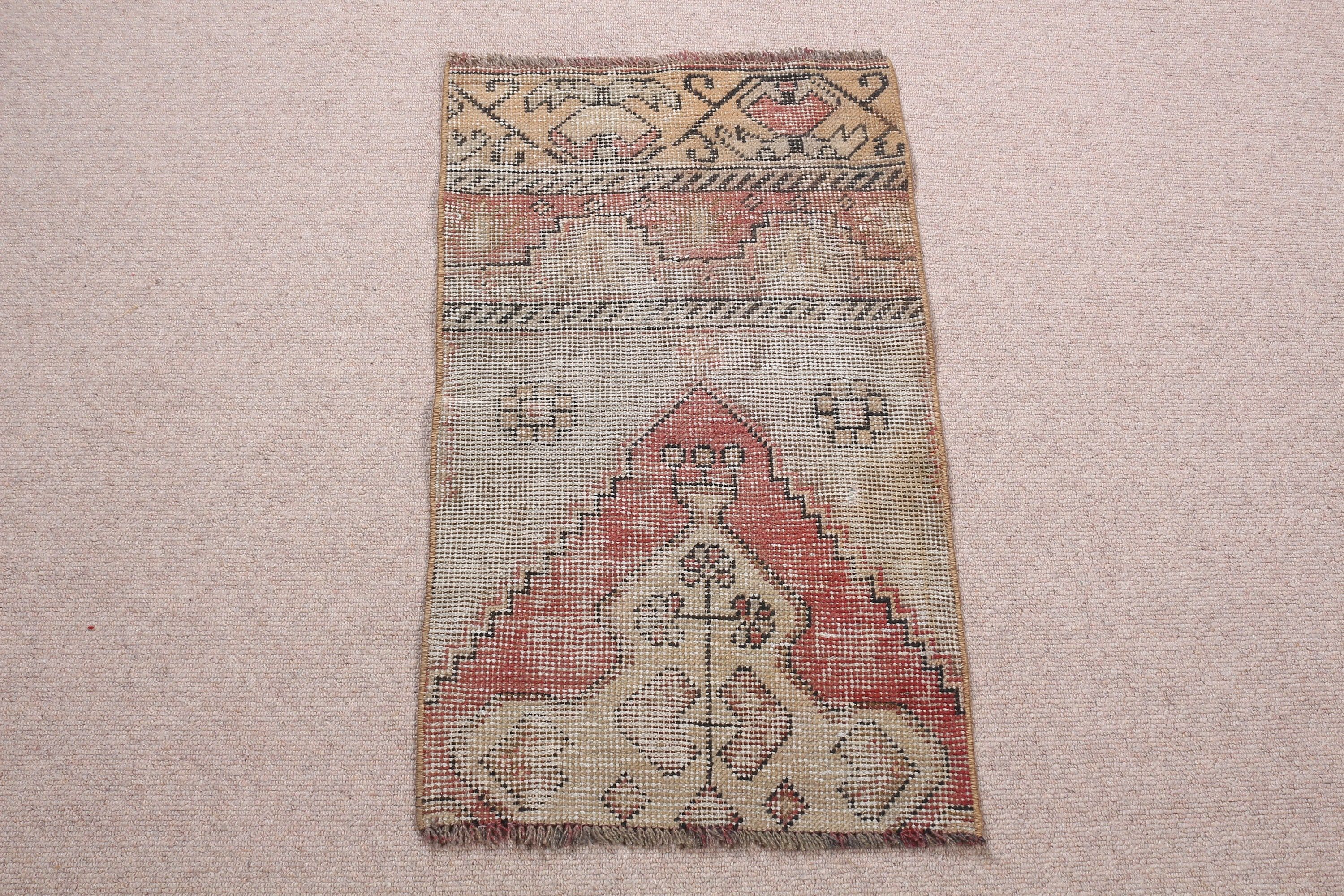 Bathroom Rugs, Rugs for Car Mat, Floor Rug, Brown Cool Rug, Turkish Rug, 1.5x2.5 ft Small Rugs, Door Mat Rugs, Vintage Rug