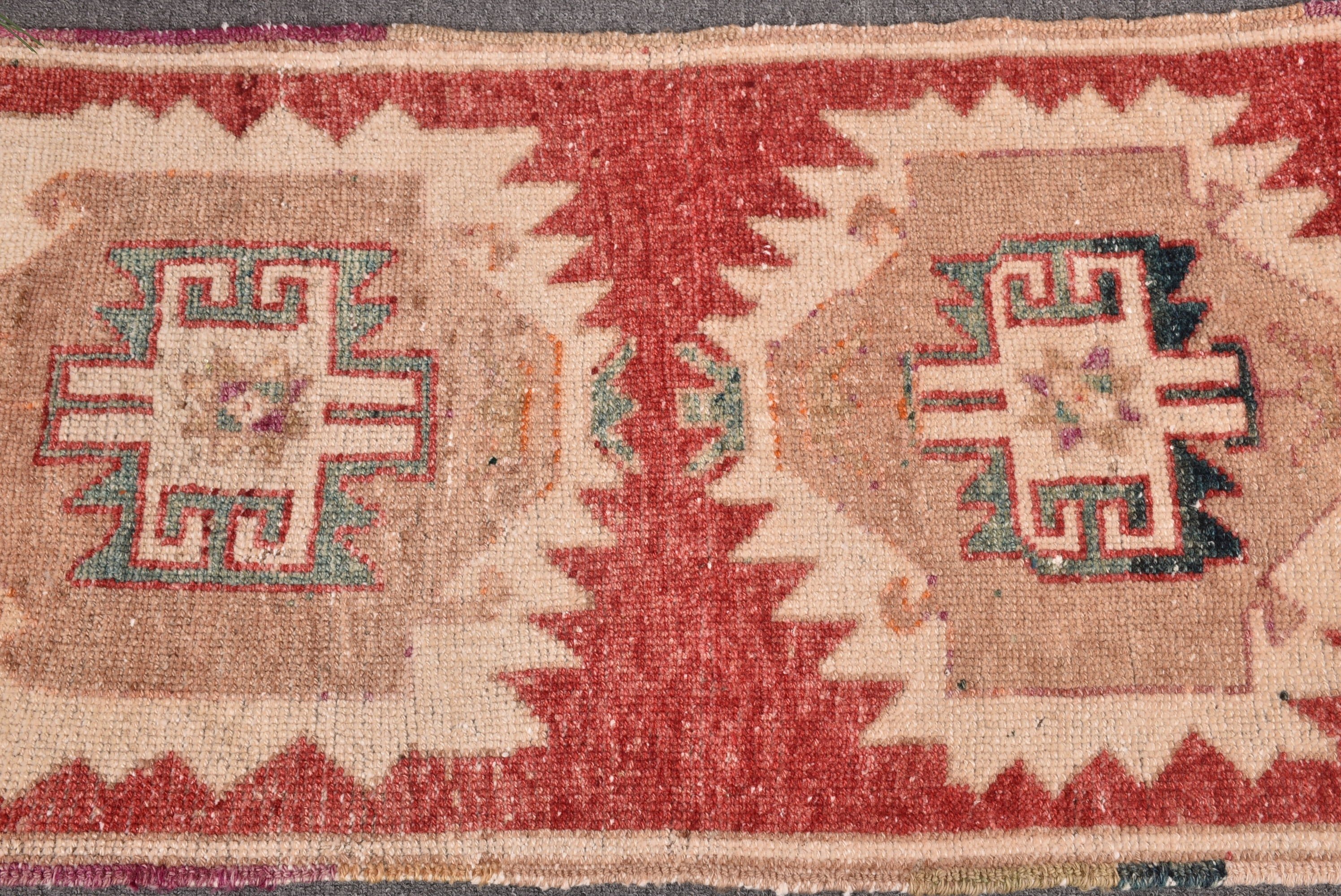 Bej 1.7x3.5 ft Küçük Halılar, Vintage Halılar, Sanatsal Halılar, Modern Halılar, Geometrik Halılar, Türk Halıları, Araba Paspas Halıları, Banyo Halıları